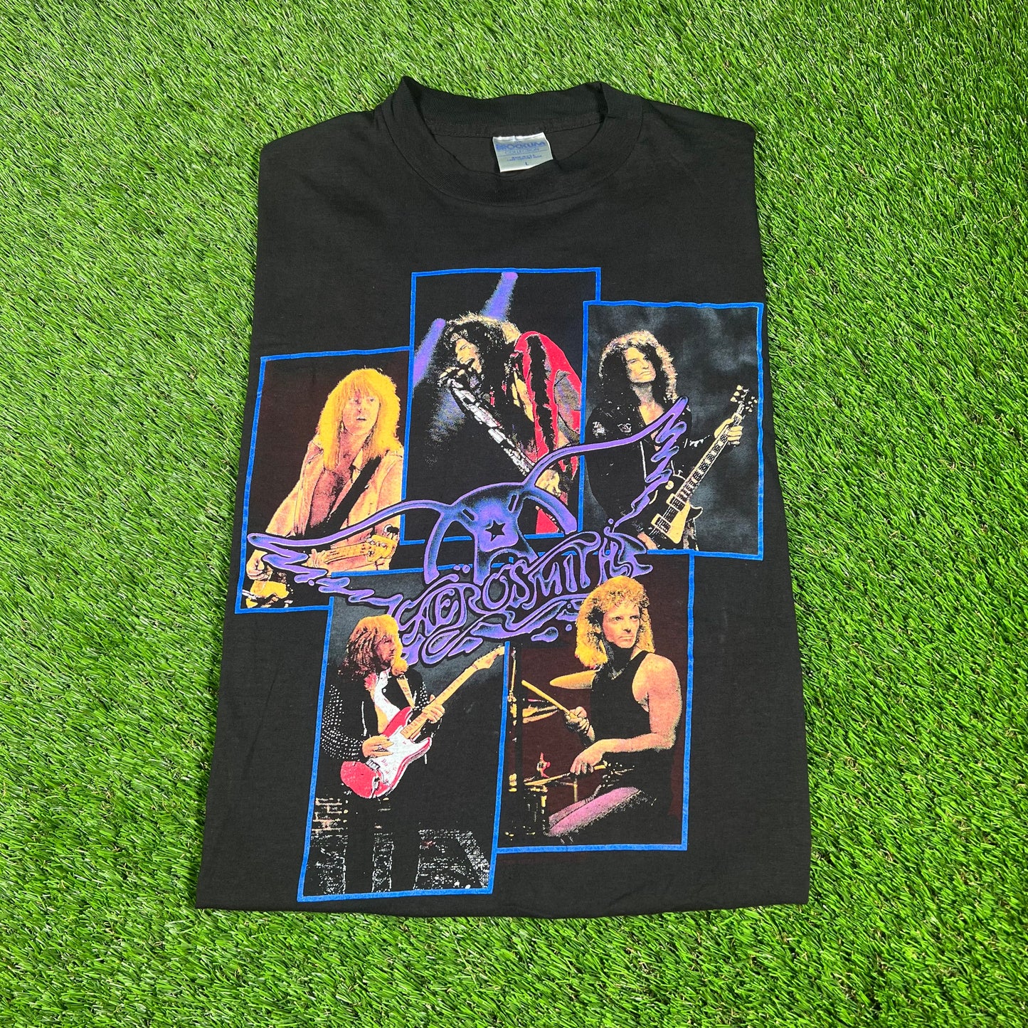 1990 Aerosmith North American Pump Tour Black Tee Size Large USED v16631