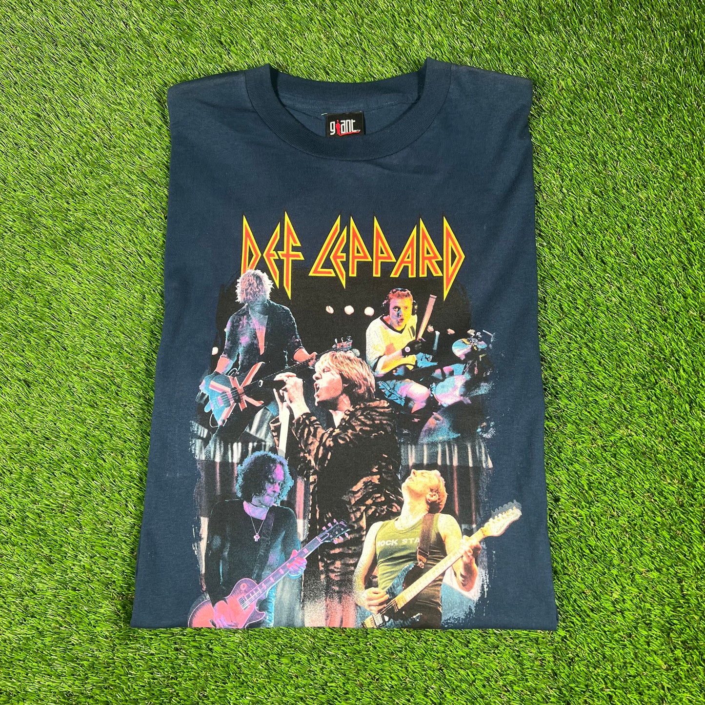2000 Def Leppard Navy Euphoria Tour Tee Size XL USED v16620