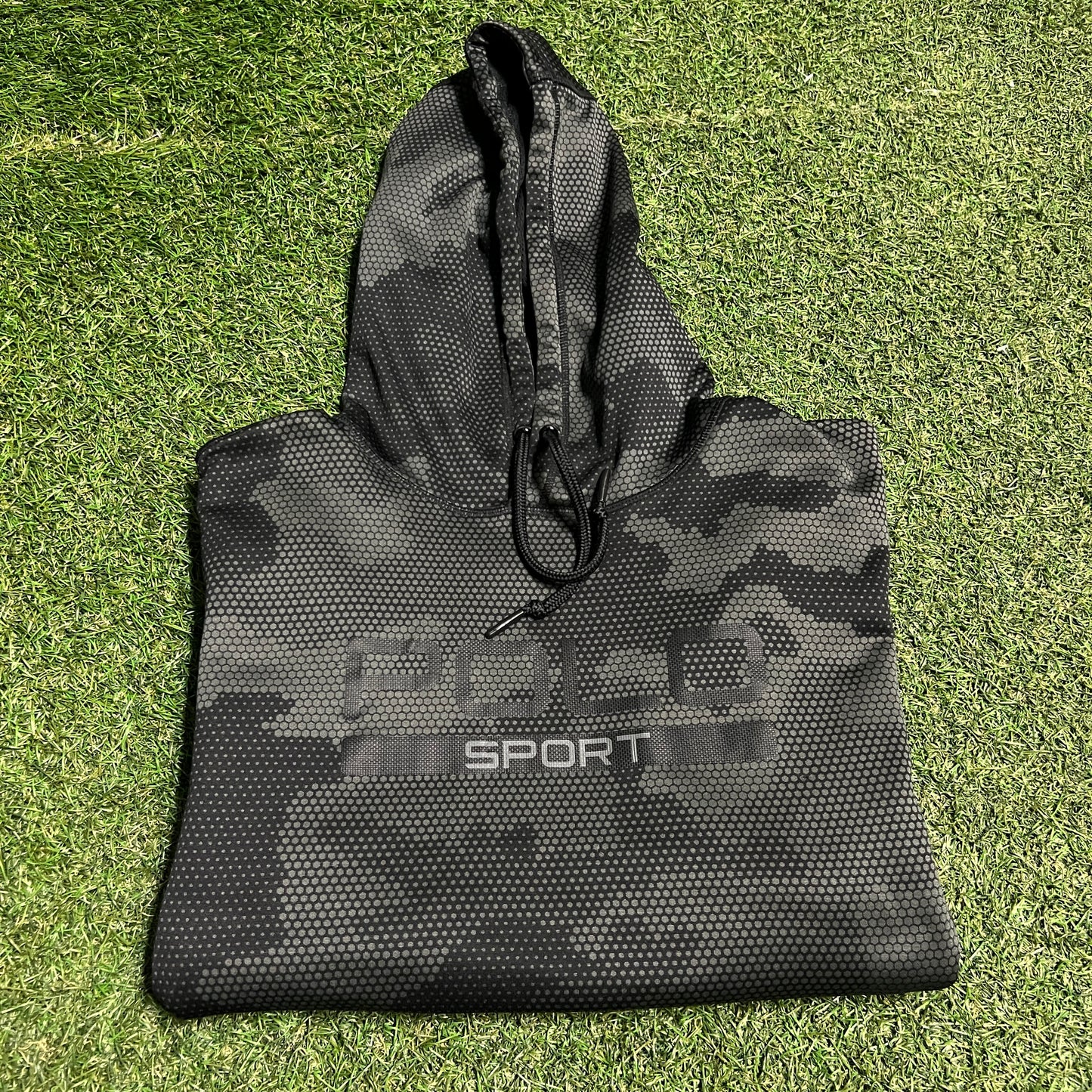 Polo Sport Grey/Black Modern Camo Hoodie Size Medium USED v16478