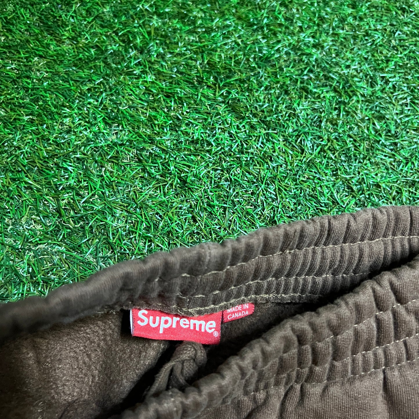 Supreme "S" Logo Brown Sweatpants Size Small USED x14187