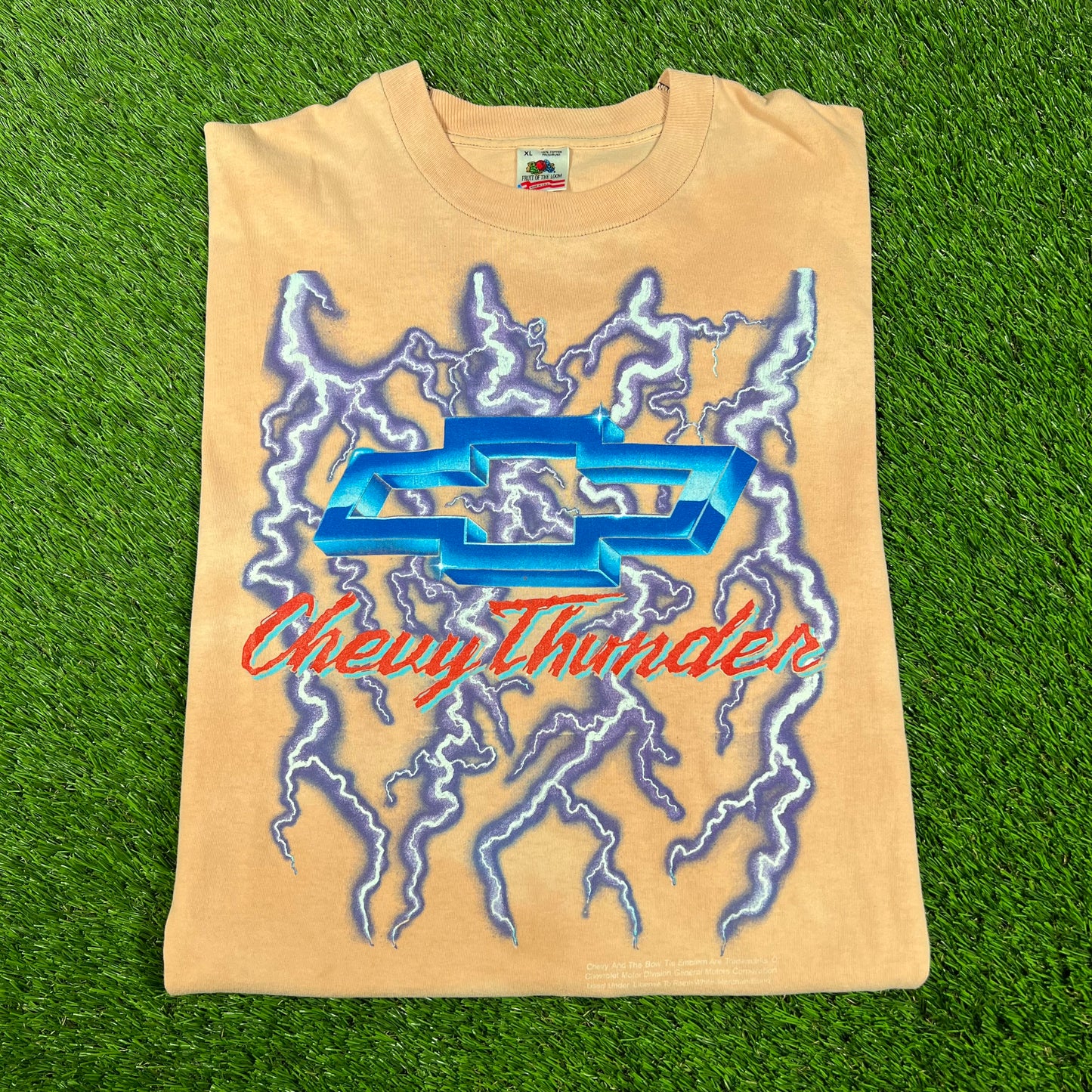 1990s Chevy Thunder Bleached Tee Size XL USED v16593