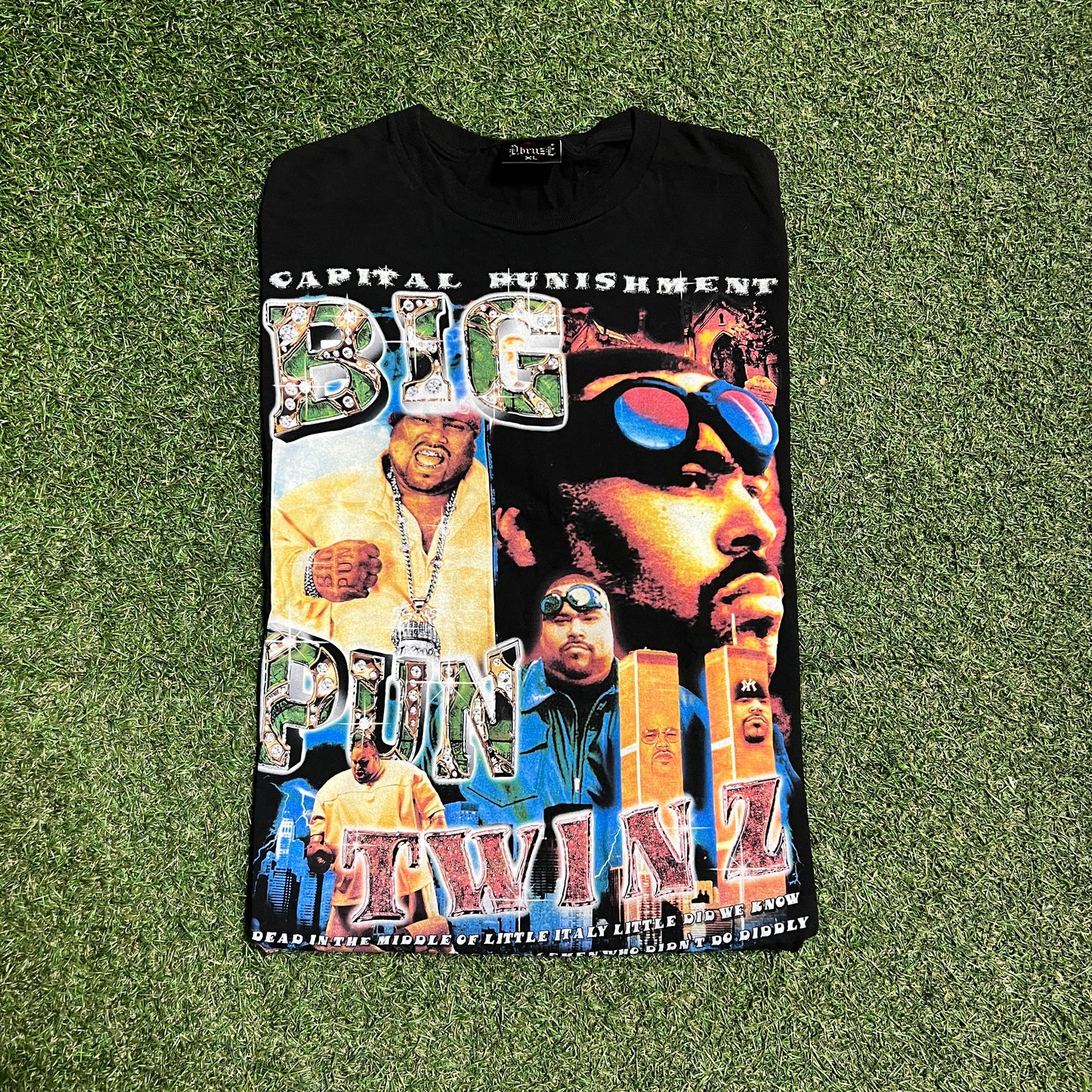 Dbruez Big Pun Modern Rap Style Black Tee Size XL USED x13669