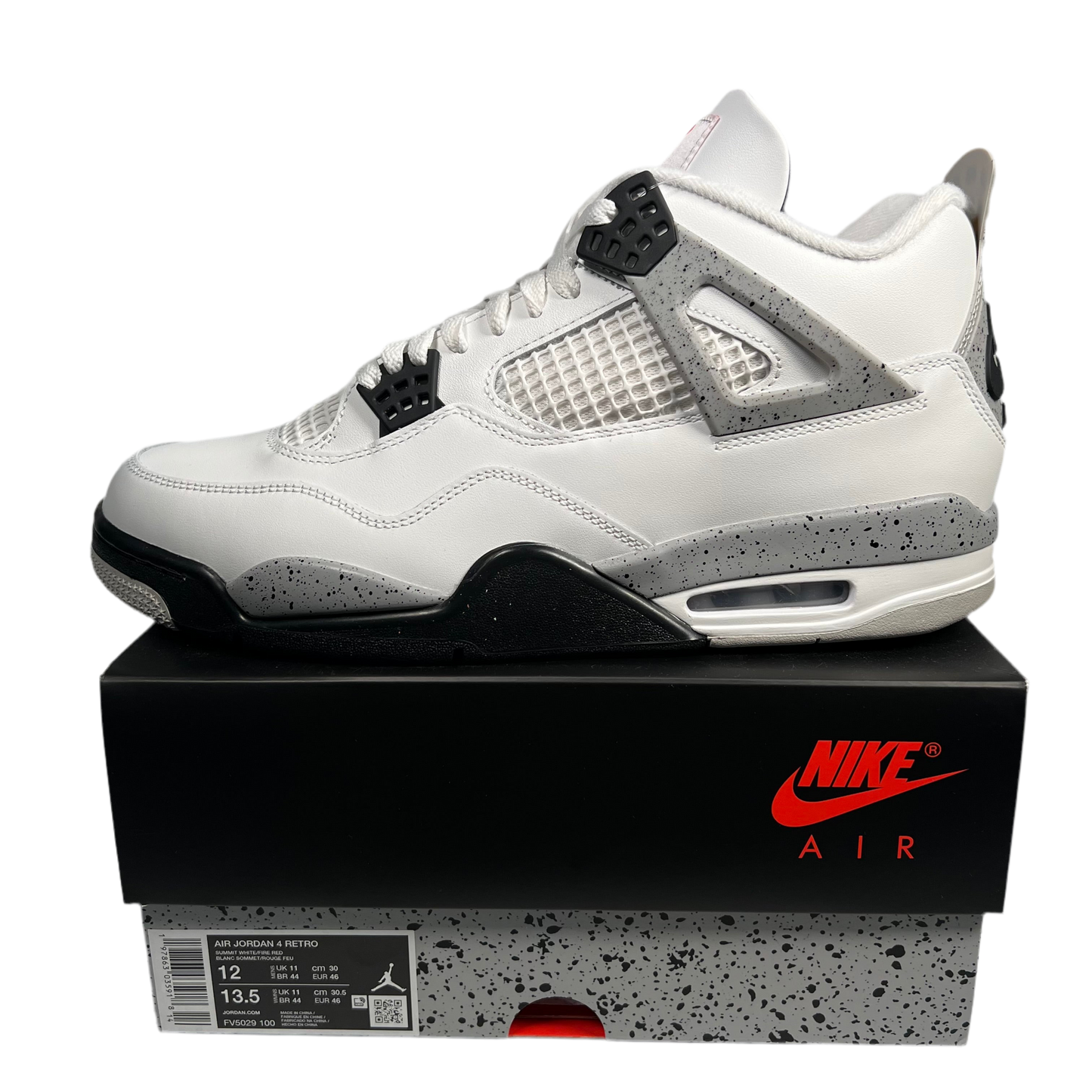 Jordan 4 White Cement (2025) Size 12 NEW s17569