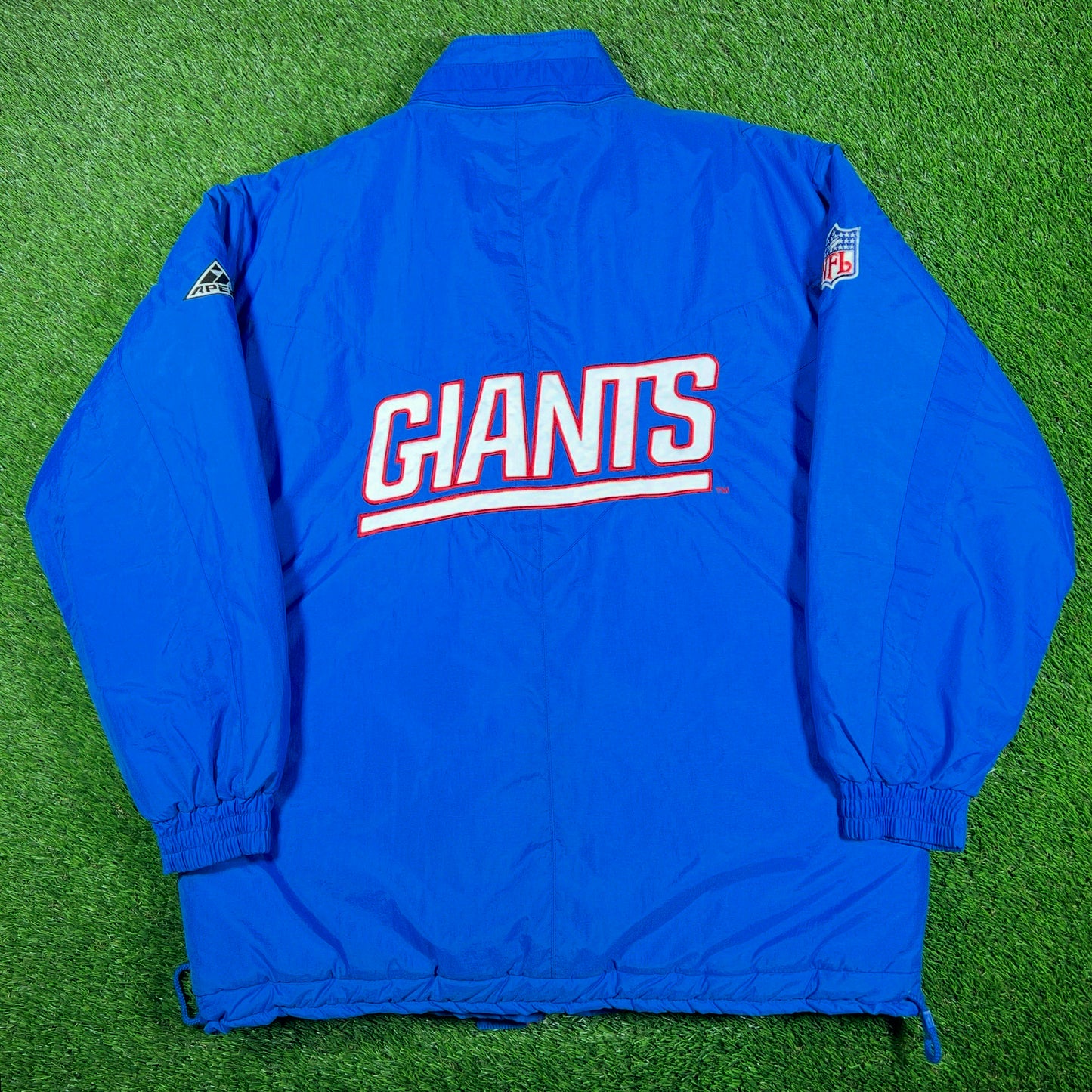 1990s Apex NY Giants Blue Coach Jacket Size Large USED v16988