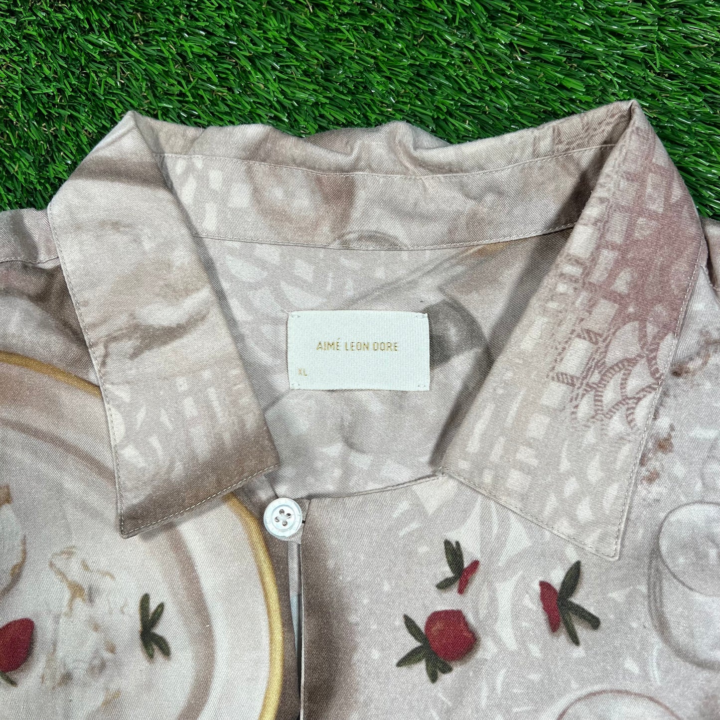 Aime Leon Dore ALD Dinner Scene Leisure Shirt Size XL USED x16548