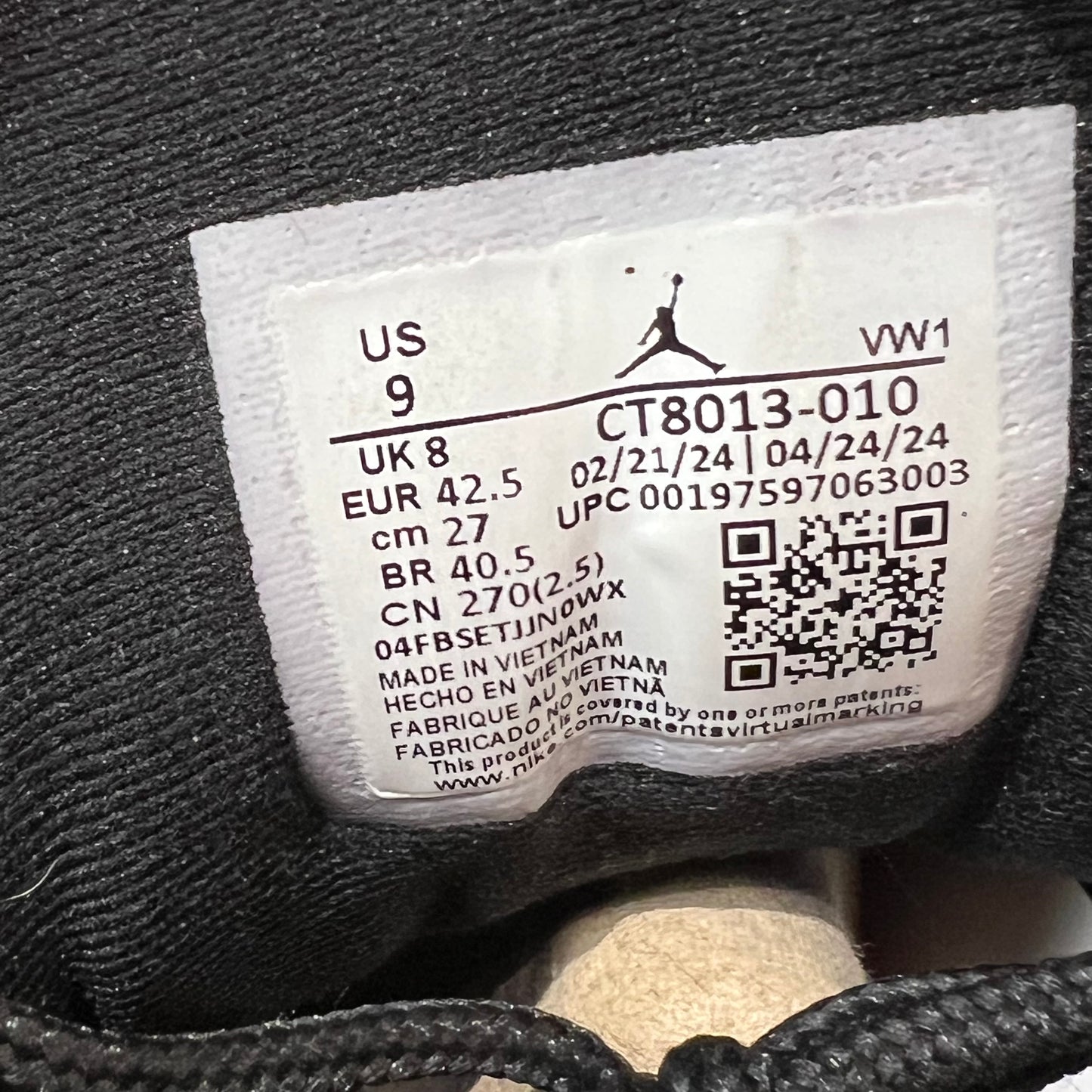 Jordan 12 Barons (2024) Size 9 USED s18491