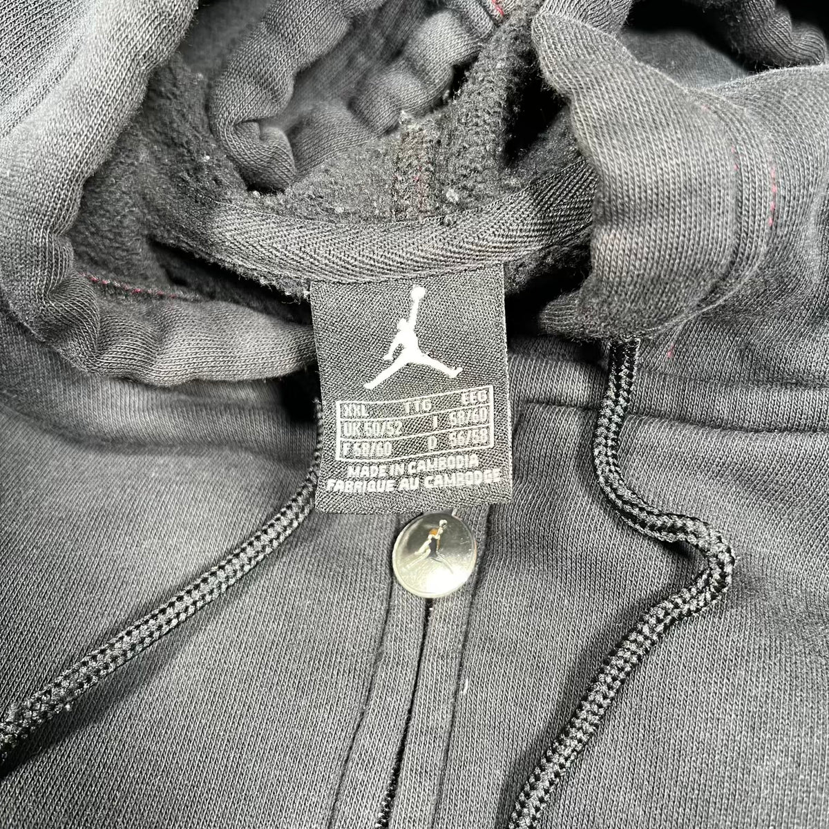 Jordan Jumpman Logo Black Zip Up Hoodie Size XXL USED v20251