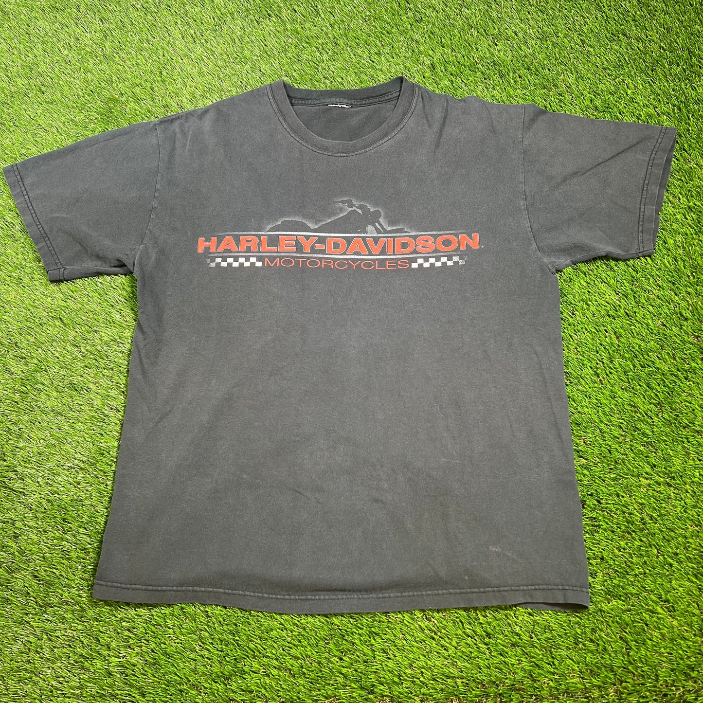 Y2K Harley Davidson Motorcycle Farthest North Alaska Black Tee Size Large USED v16543