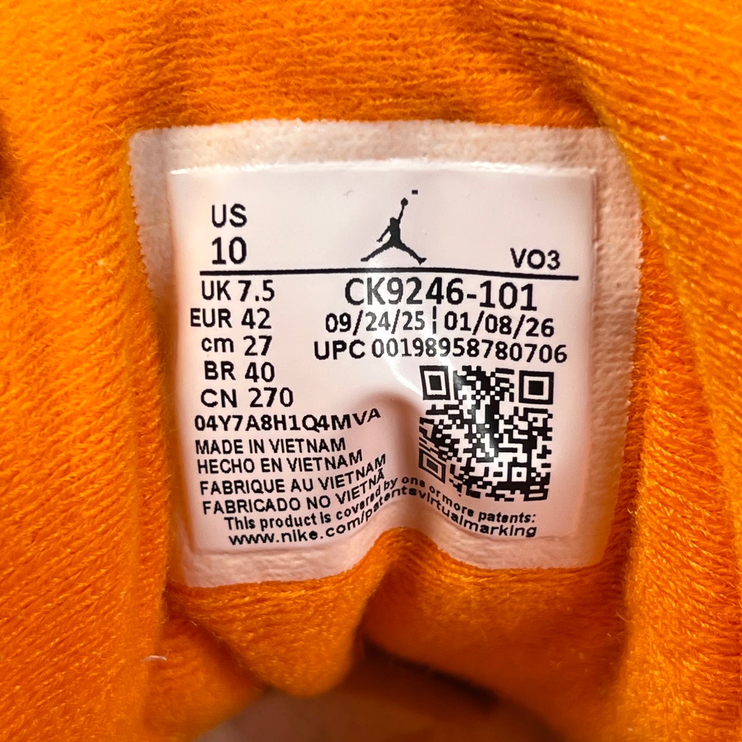 Jordan 3 Orange Citrus (2026) Size 8.5M/10W s22207