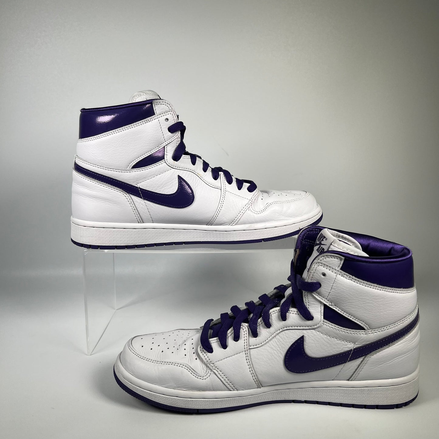 Jordan 1 Court Purple Size 10m / 11.5w USED s17893