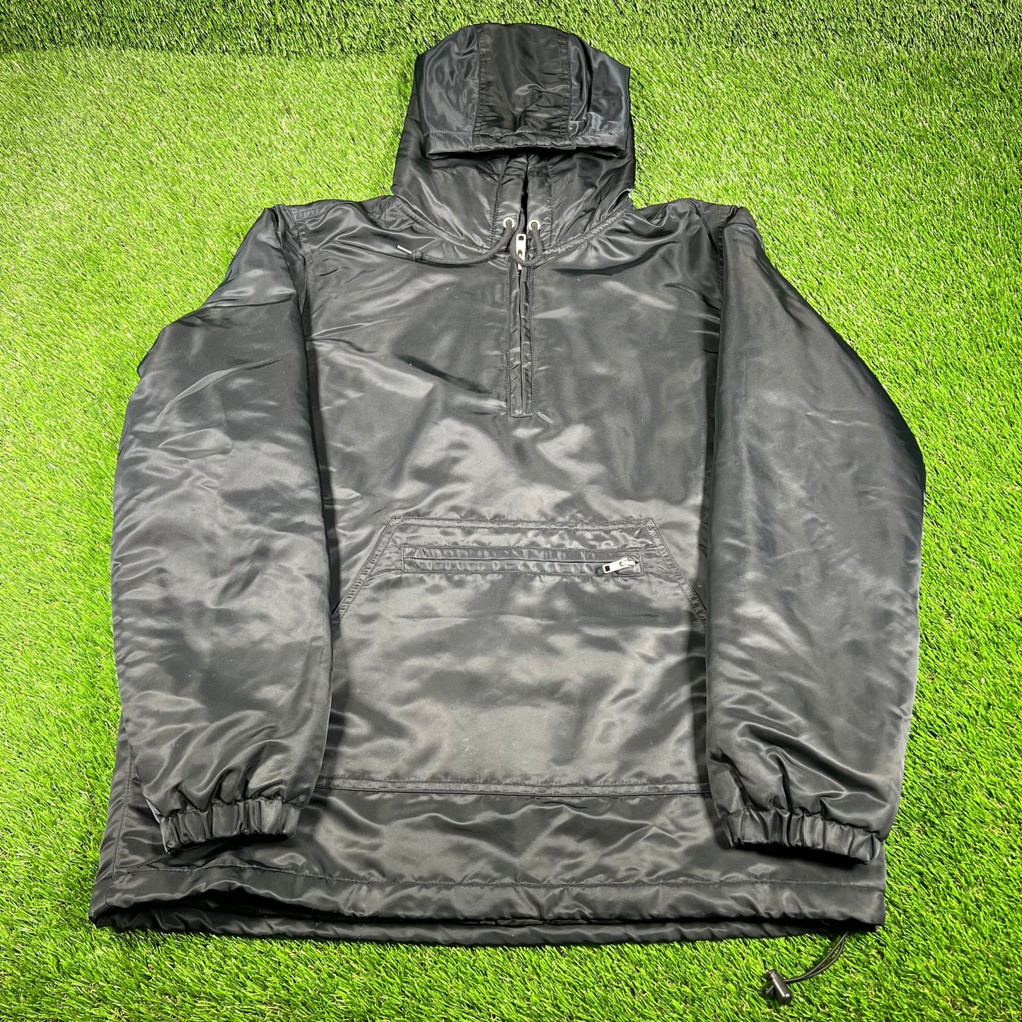 Supreme 2014 World Tour Satin Twill Black Jacket Size Large USED x14523
