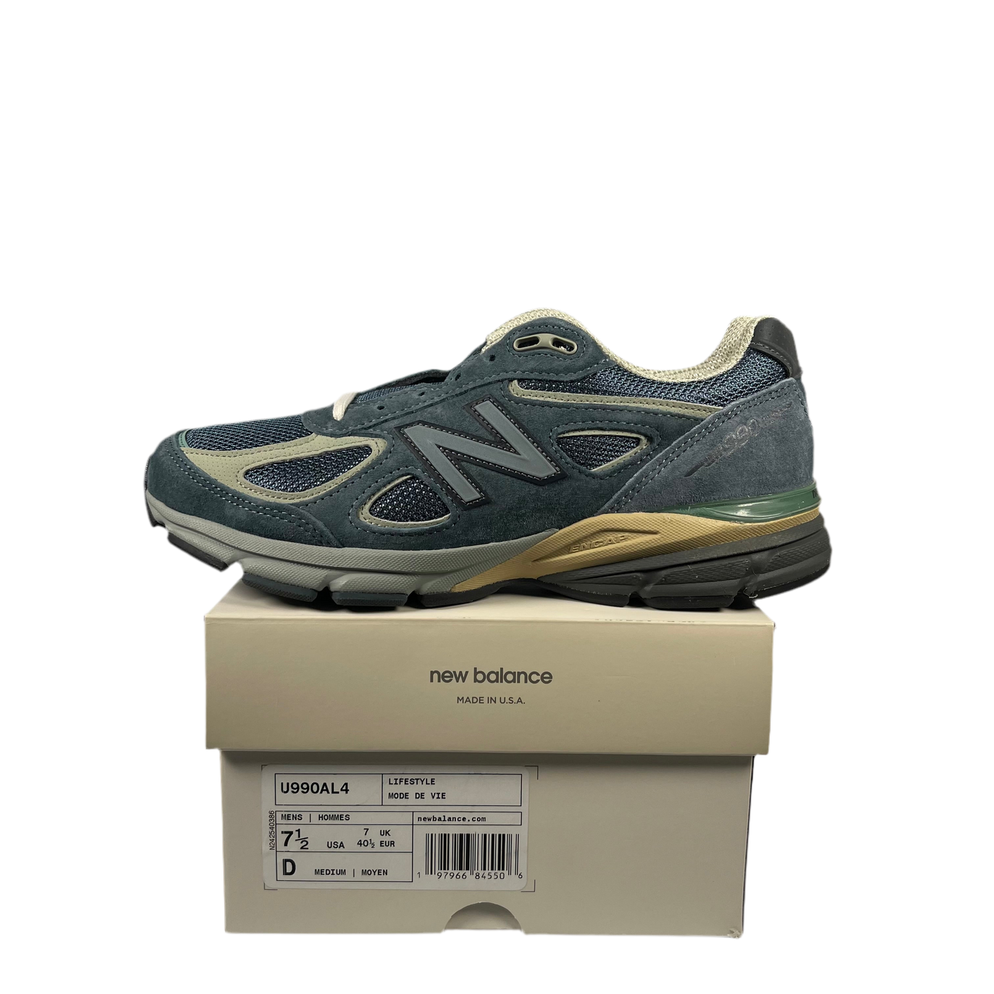 New Balance 990v4 MiUSA Auralee Blue (2024) Size 7.5 USED s18639