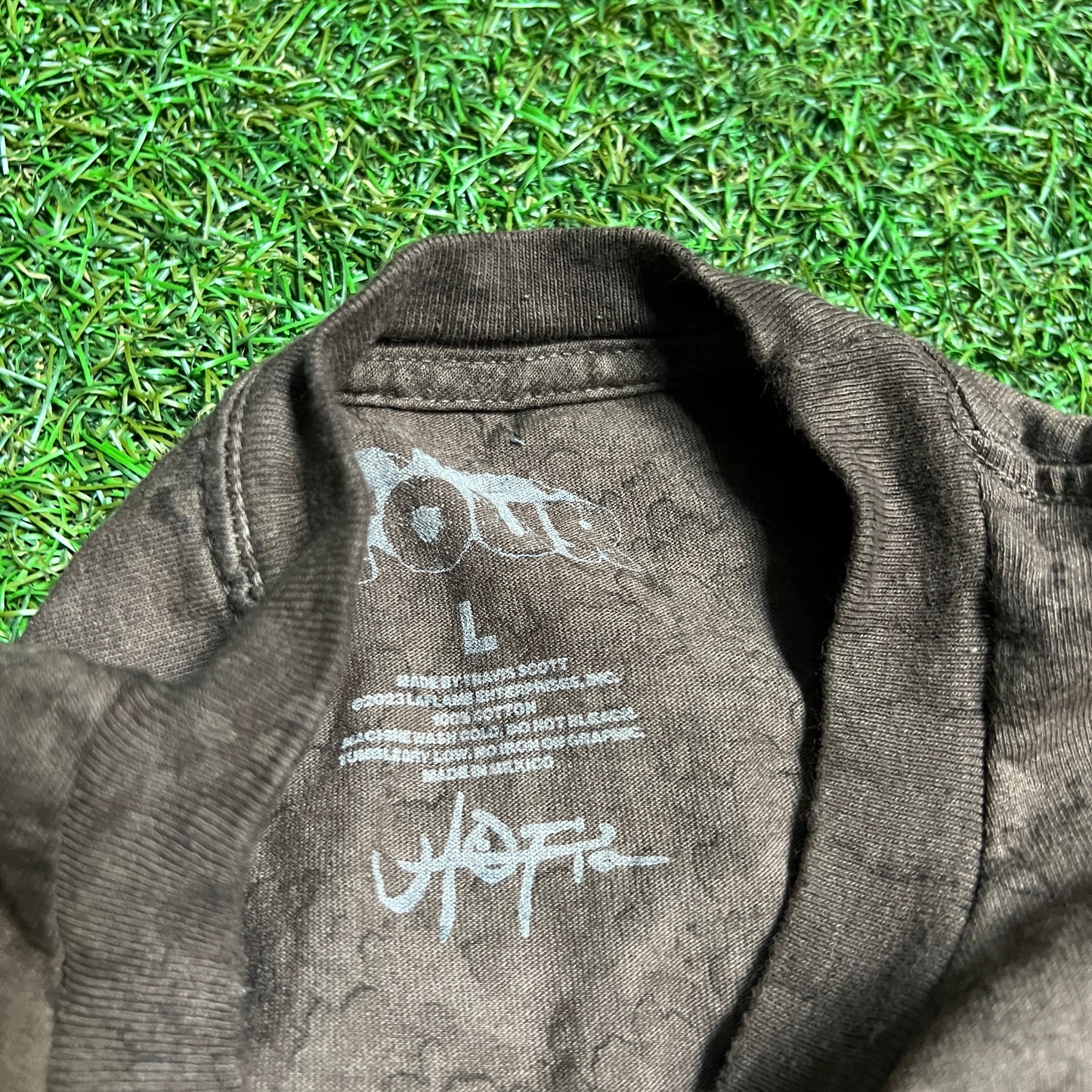 Travis Scott Utopia Circus Maximus Brown Longsleeve Size Large USED x13590