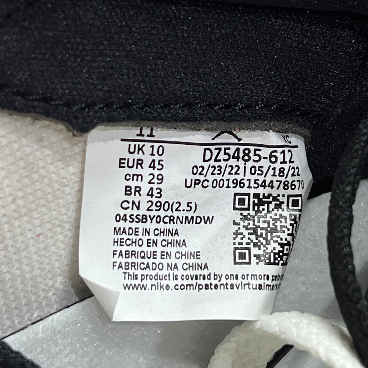 Jordan 1 Lost and Found (2022) Size 11 NEW s18052