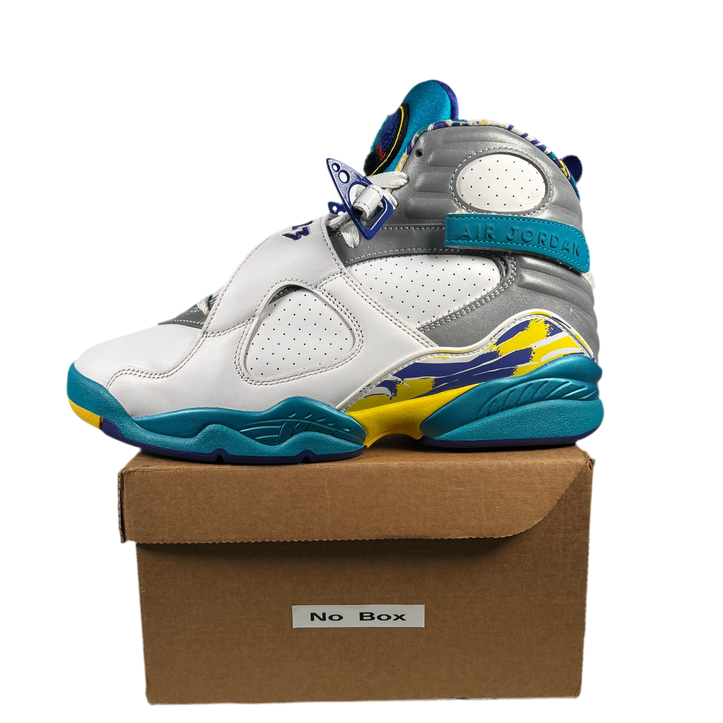 Jordan 8 White Aqua (2019) Size 8M/9.5W USED s18597