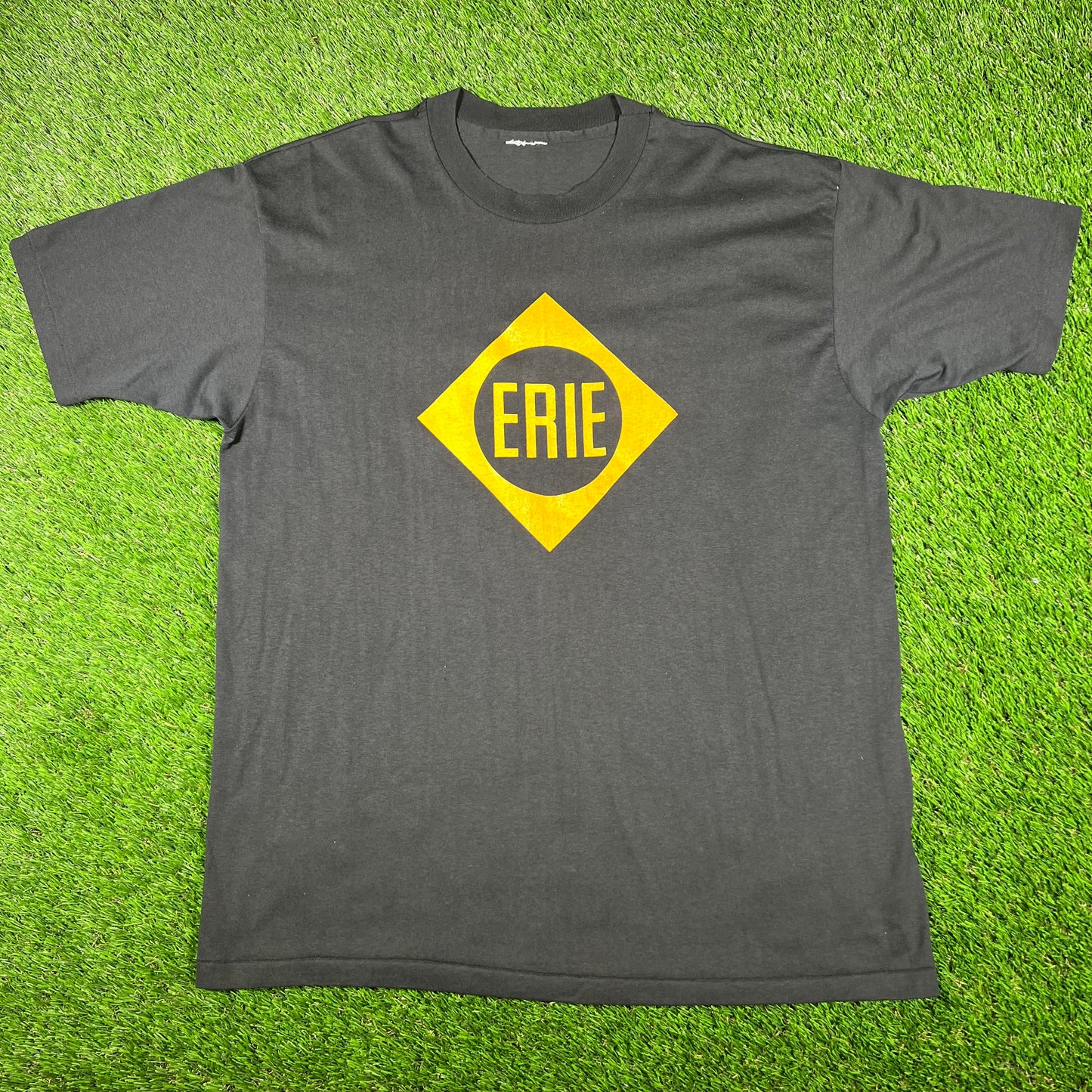 1990s Erie Railroad Black Tee Size XL USED v16860
