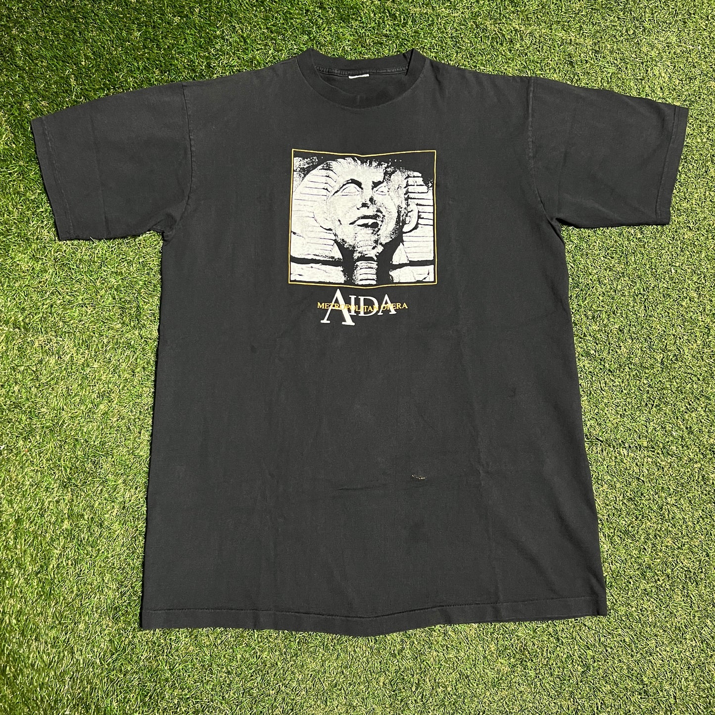 2000s AIDA Meteropolitan Opera Black Tee Size XXL USED v16249