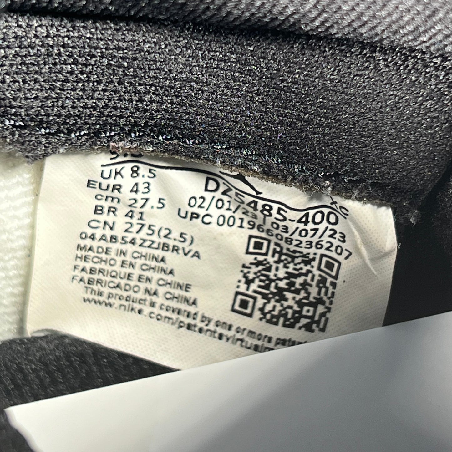 Jordan 1 High UNC Toe (2023) Size 9.5 USED s17910