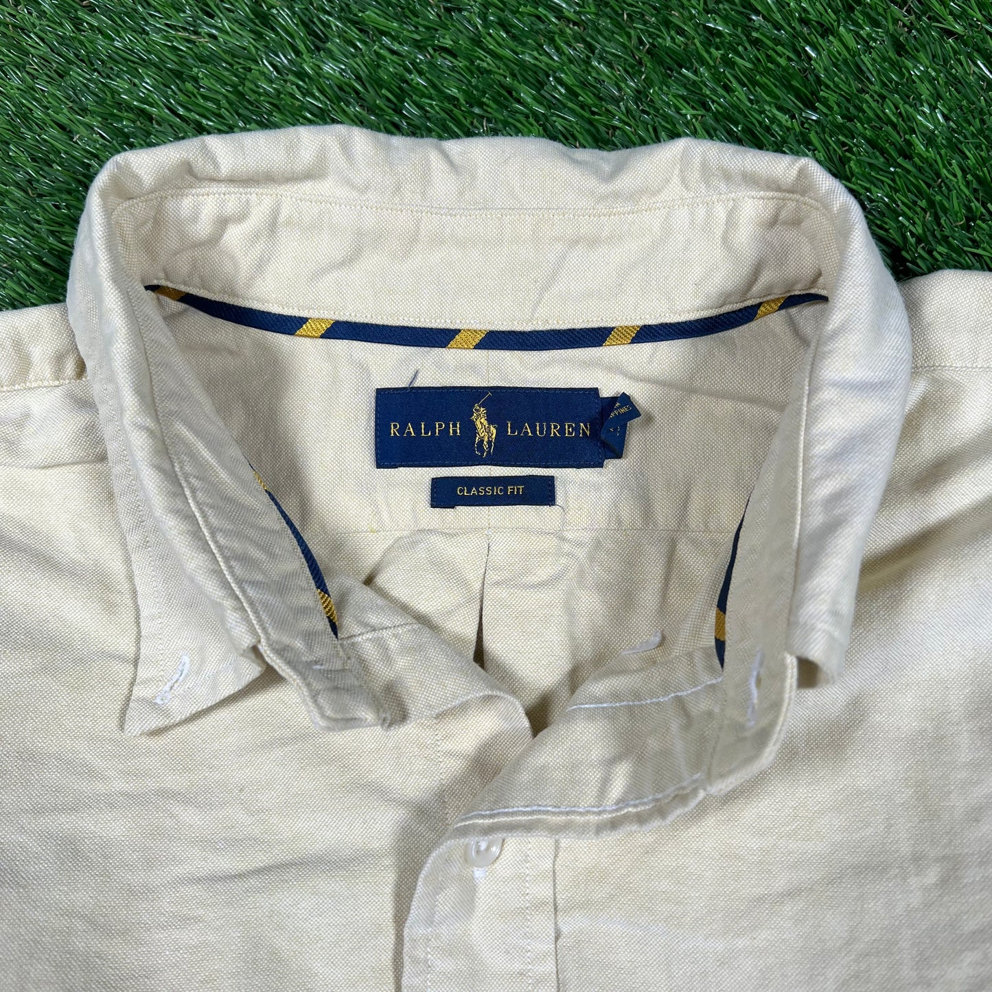 Ralph Lauren Light Yellow Button Up Size XL USED v17442