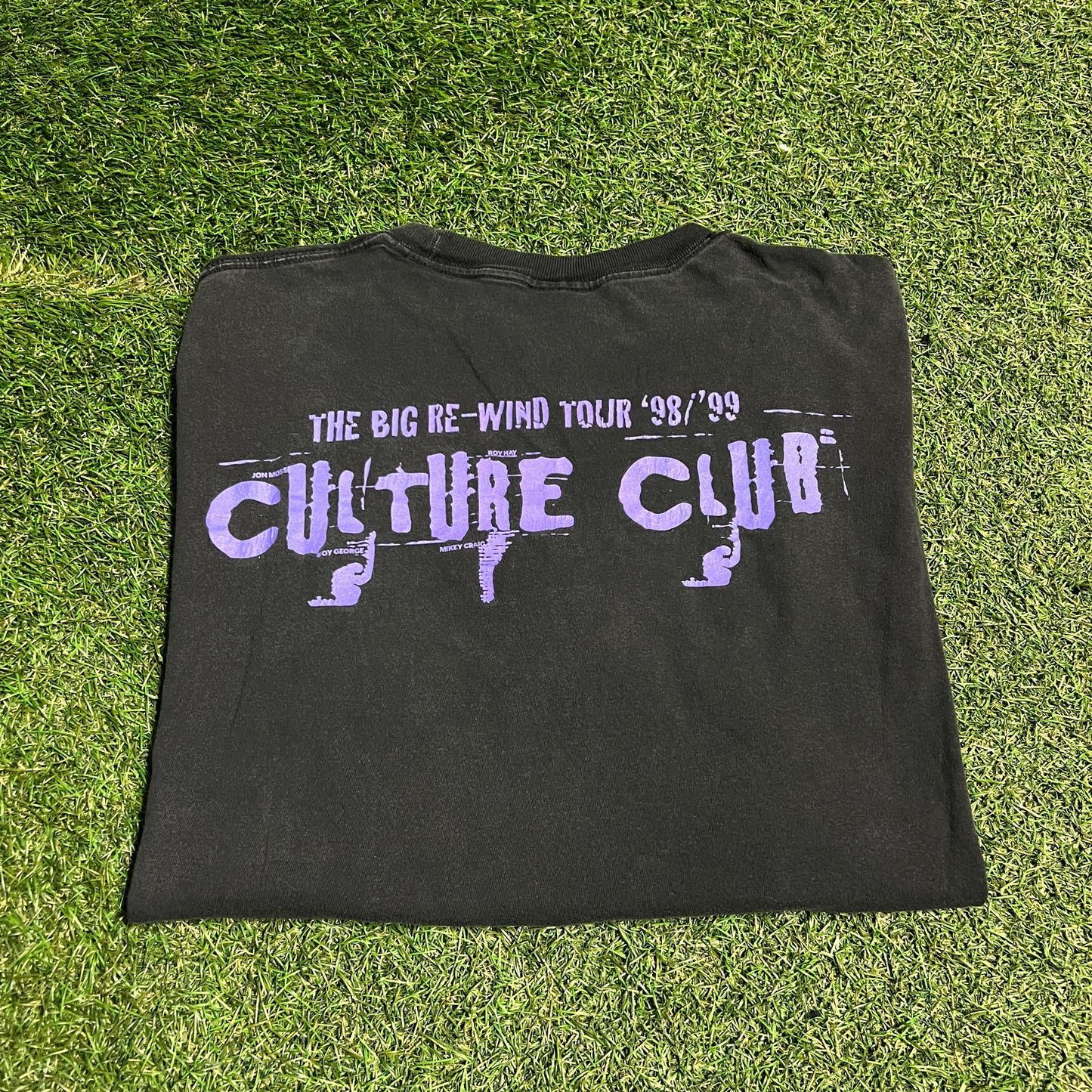 1998 Culture Club "Big Rewind" Black Tour Tee Size XL USED v16113