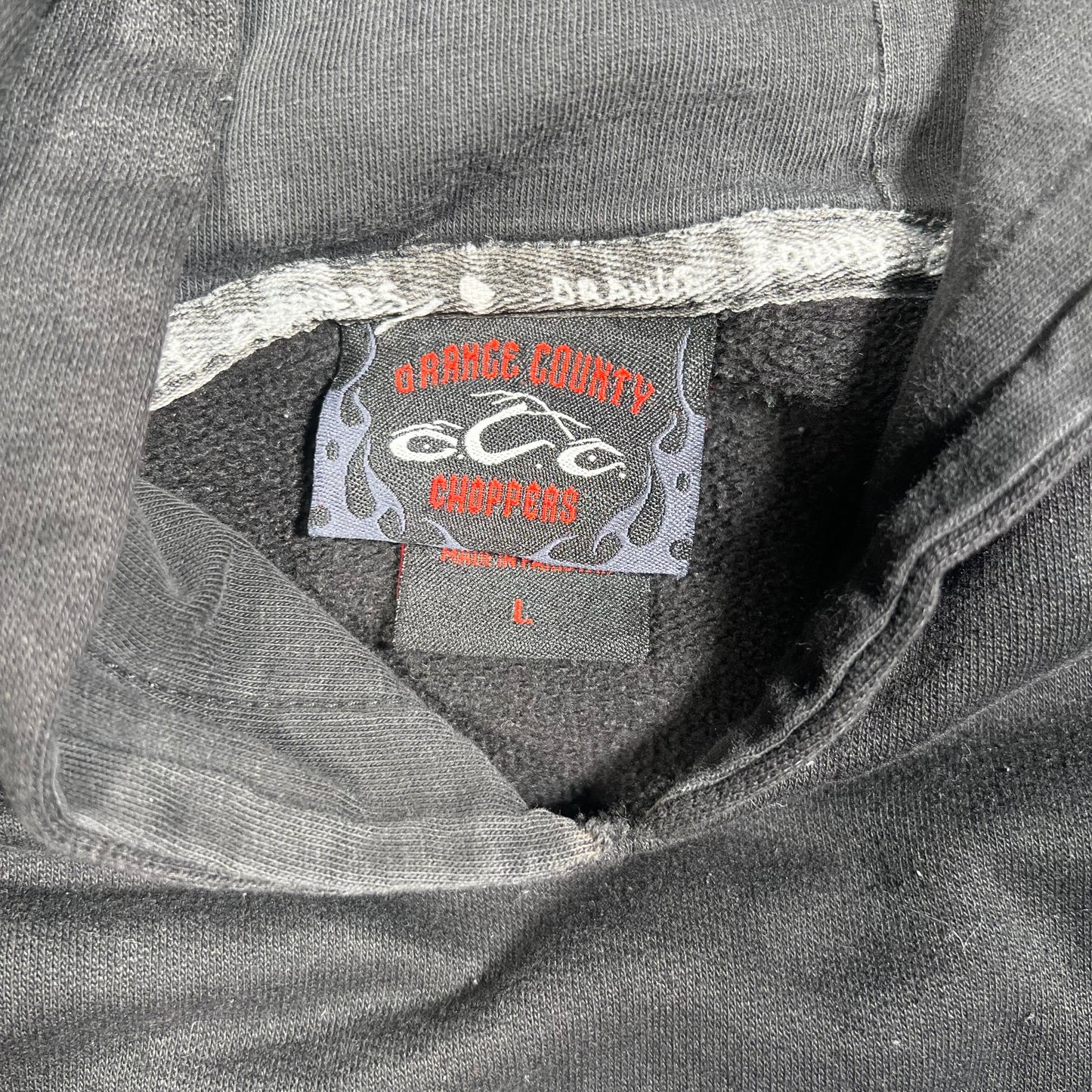 2010's Orange County Choppers Black Hoodie Size Large USED v18684