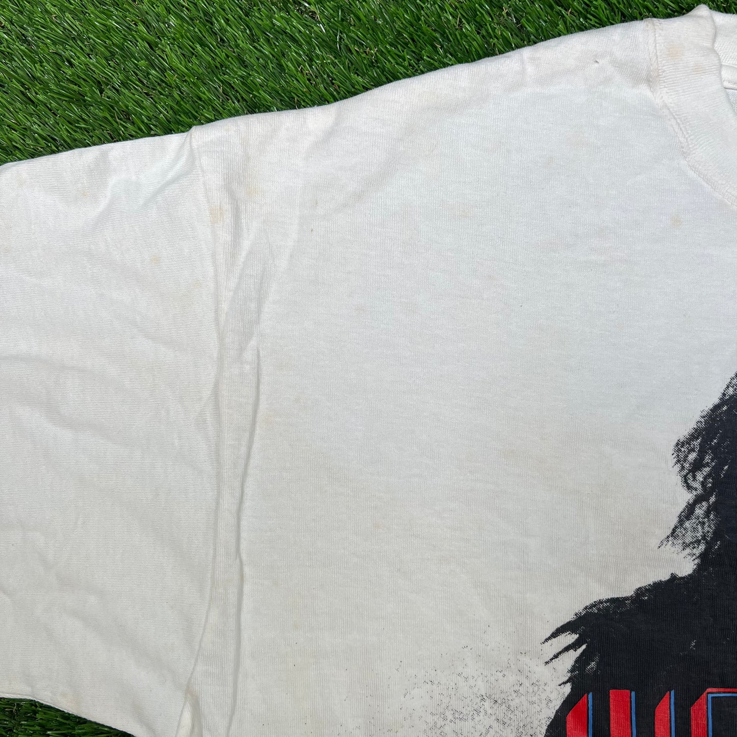 1990s Highlander White AOP Tee Size XL USED v16659