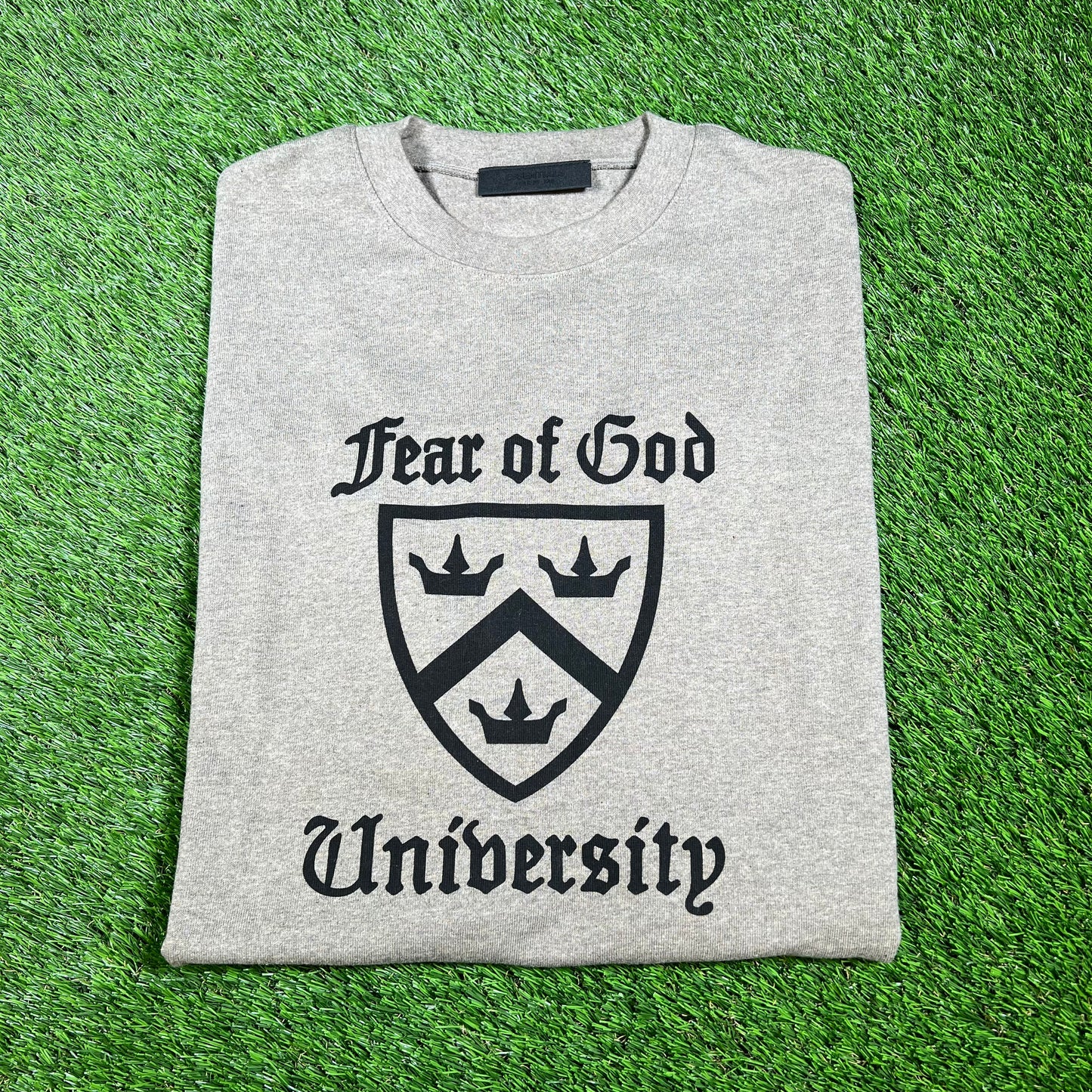Fear of God FOG Essentials University Heather Grey Tee Size Medium NEW x14363
