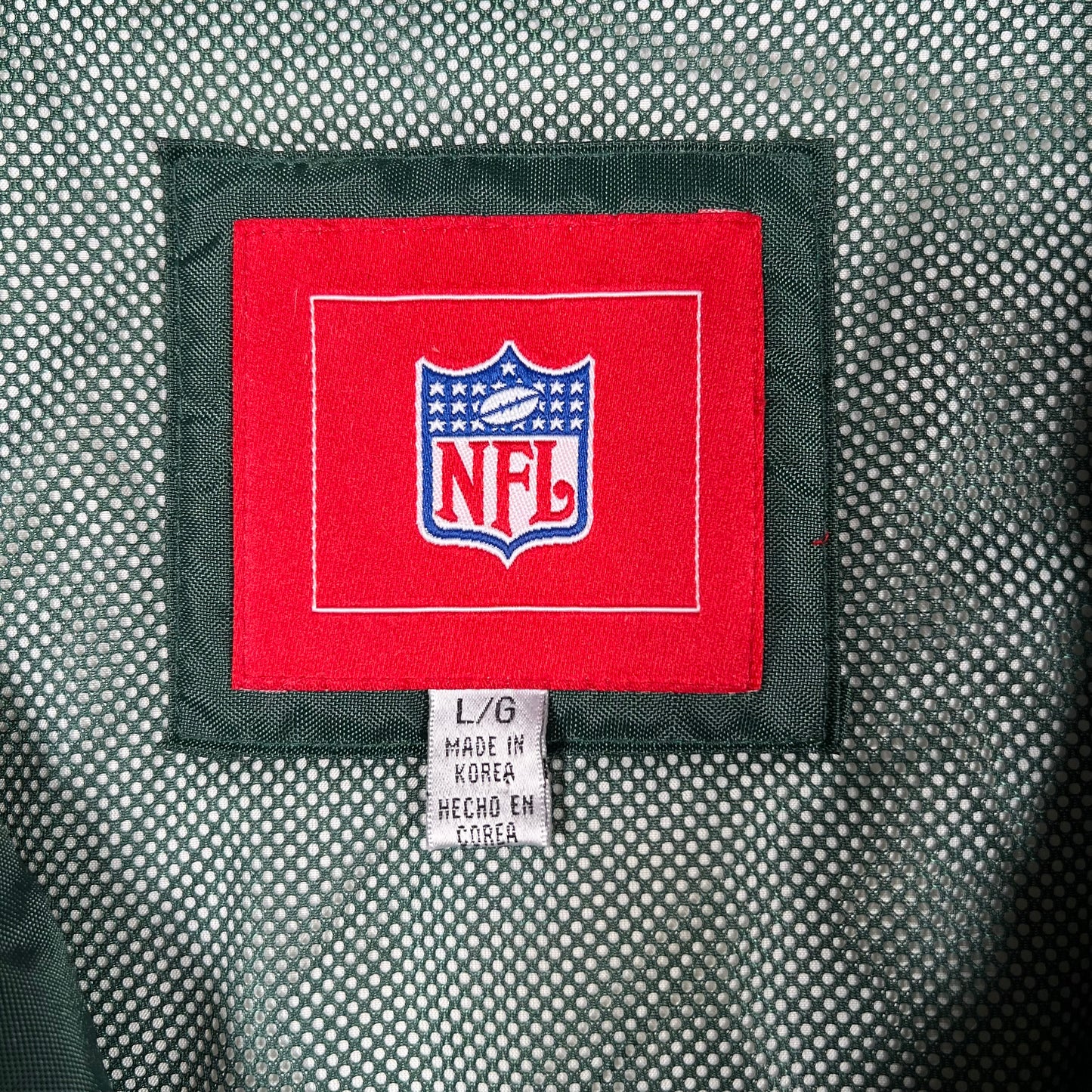 2010s Jets Chest Logo NY Back Logo Green Coach Jacket Size Large USED v16987