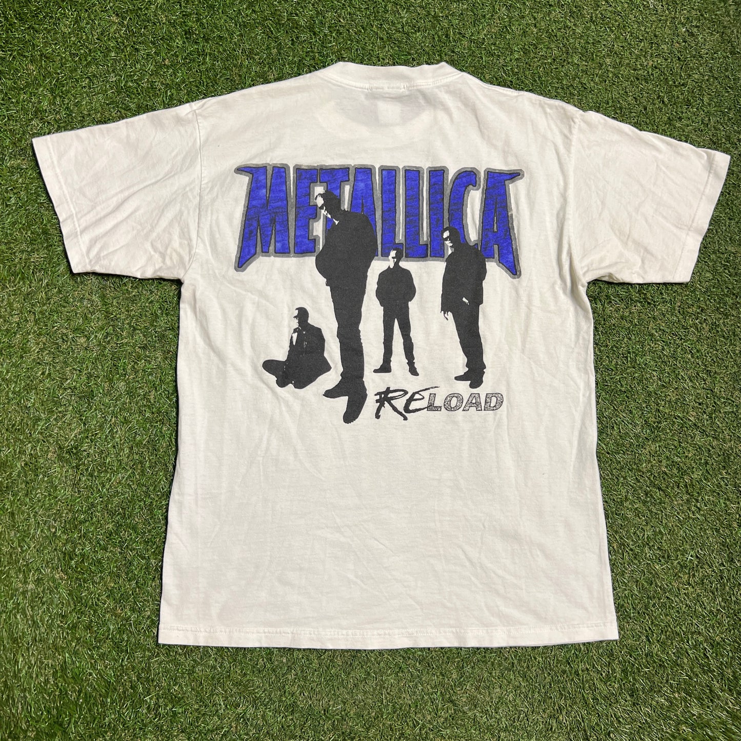 1998 Metallica Reload White Tee Size Large USED v15973