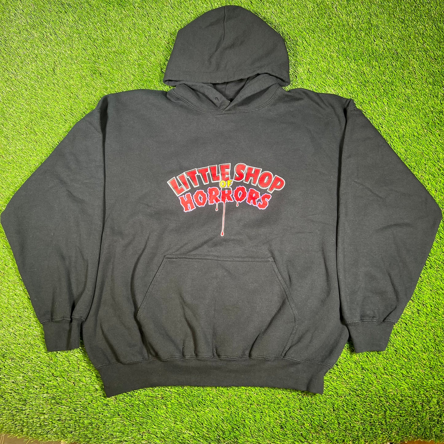 1990s Little Shop of Horrors Black Hoodie Size XL USED v16526