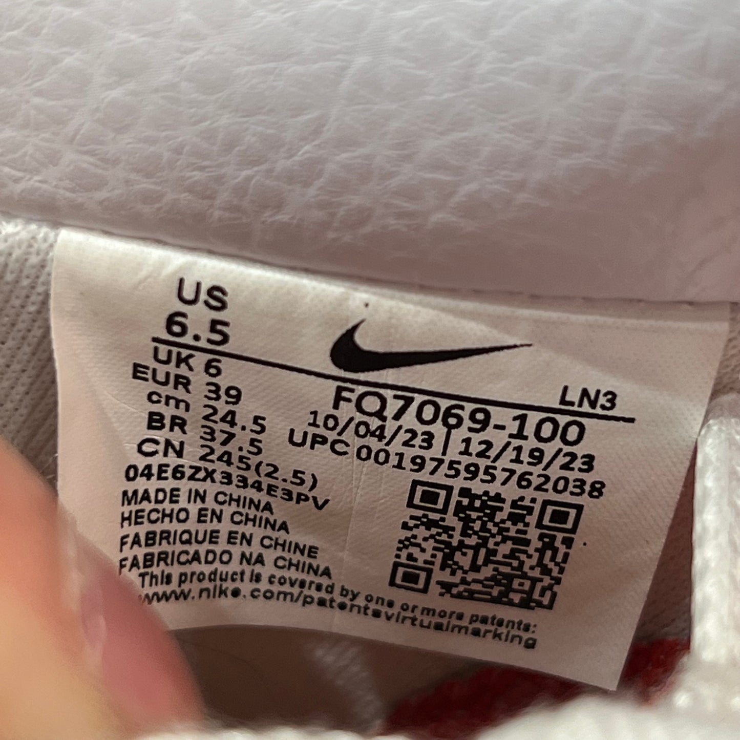 Nike CPFM Air Force 1 White (2024) Size 6.5 USED s21152
