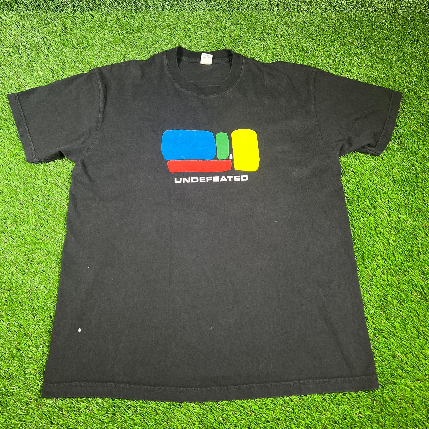 Y2K Undefeated Black Primary Colors Logo Size Large USED v16617