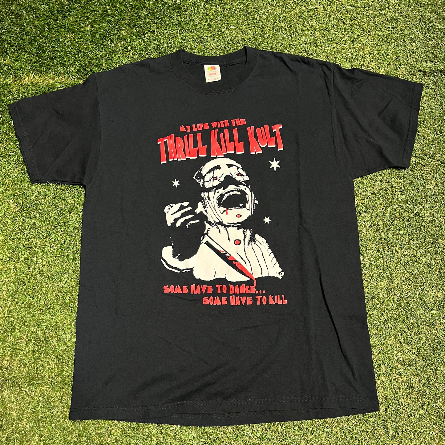 Y2K Thrill Kill Cult Black Tee Size XL USED v16109