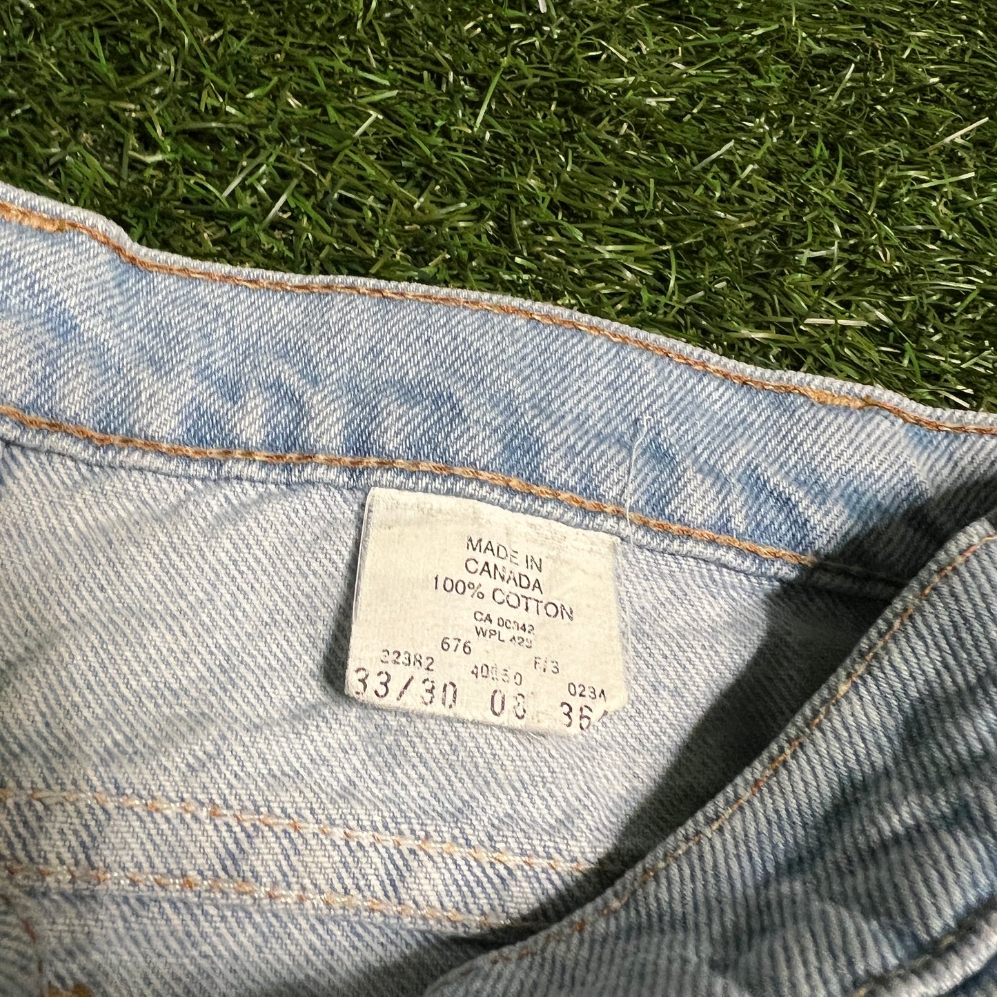 1982 Levi Orange Tab Light Washed Blue Jeans Size 33x30 USED x16290
