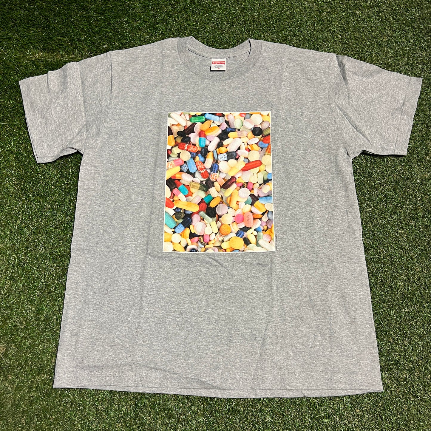 Supreme Grey Pills Tee Size Medium NEW x13884