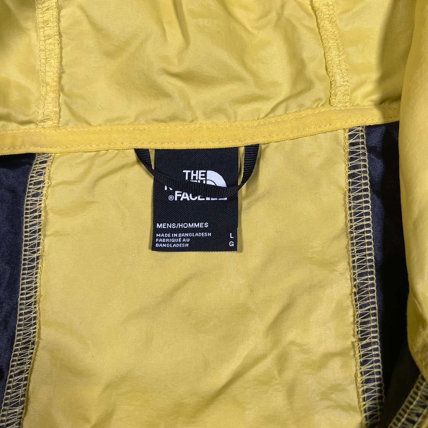 North Face Yellow Windbreaker Size Large USED v17976