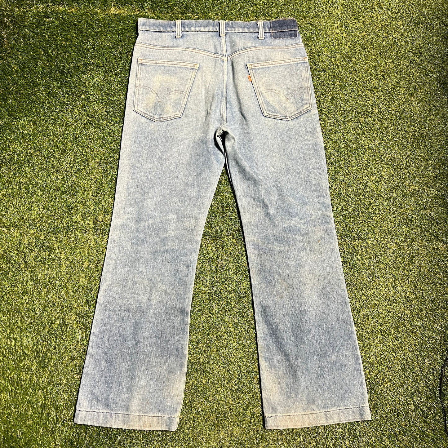 Levis 70s Big E Orange Tab Blue Jeans Size 32x29 USED v15896