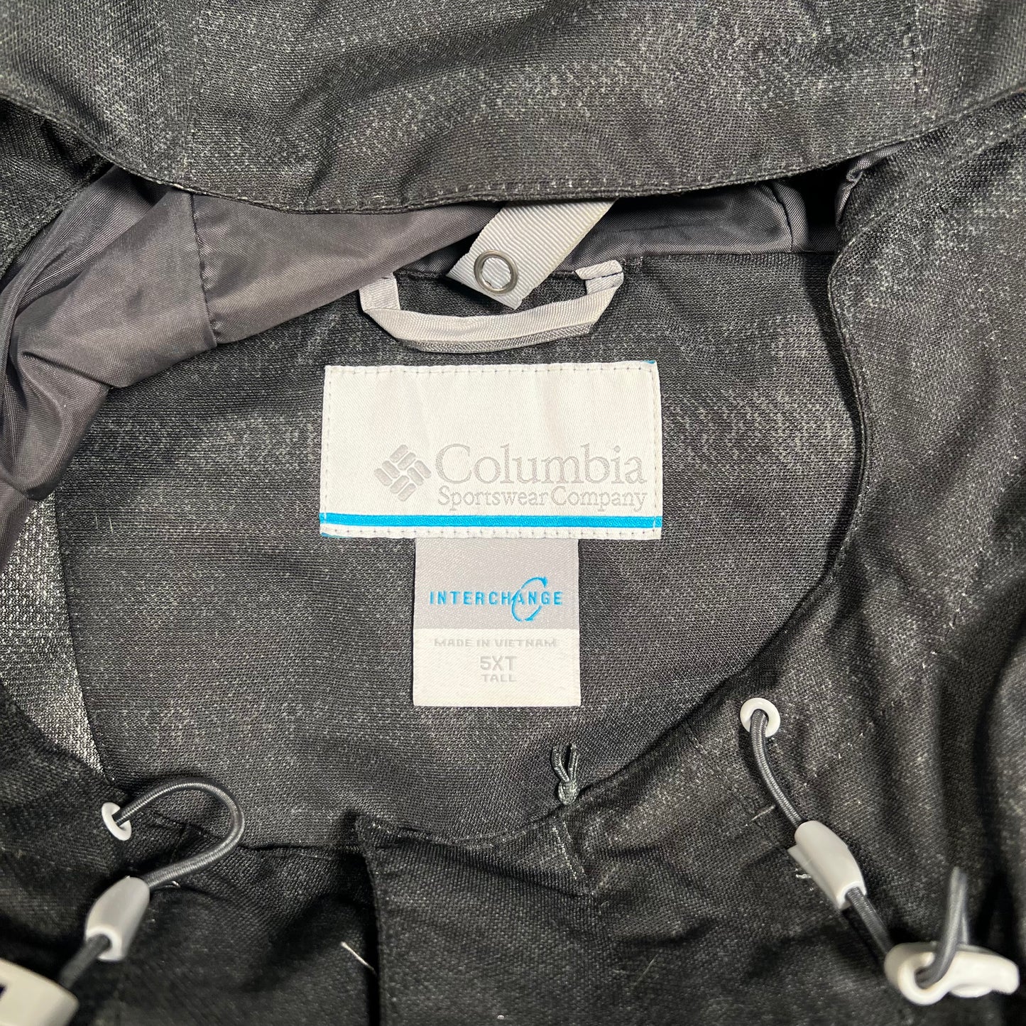 Columbia Black Windbreaker Jacket Size 5XT USED v18500