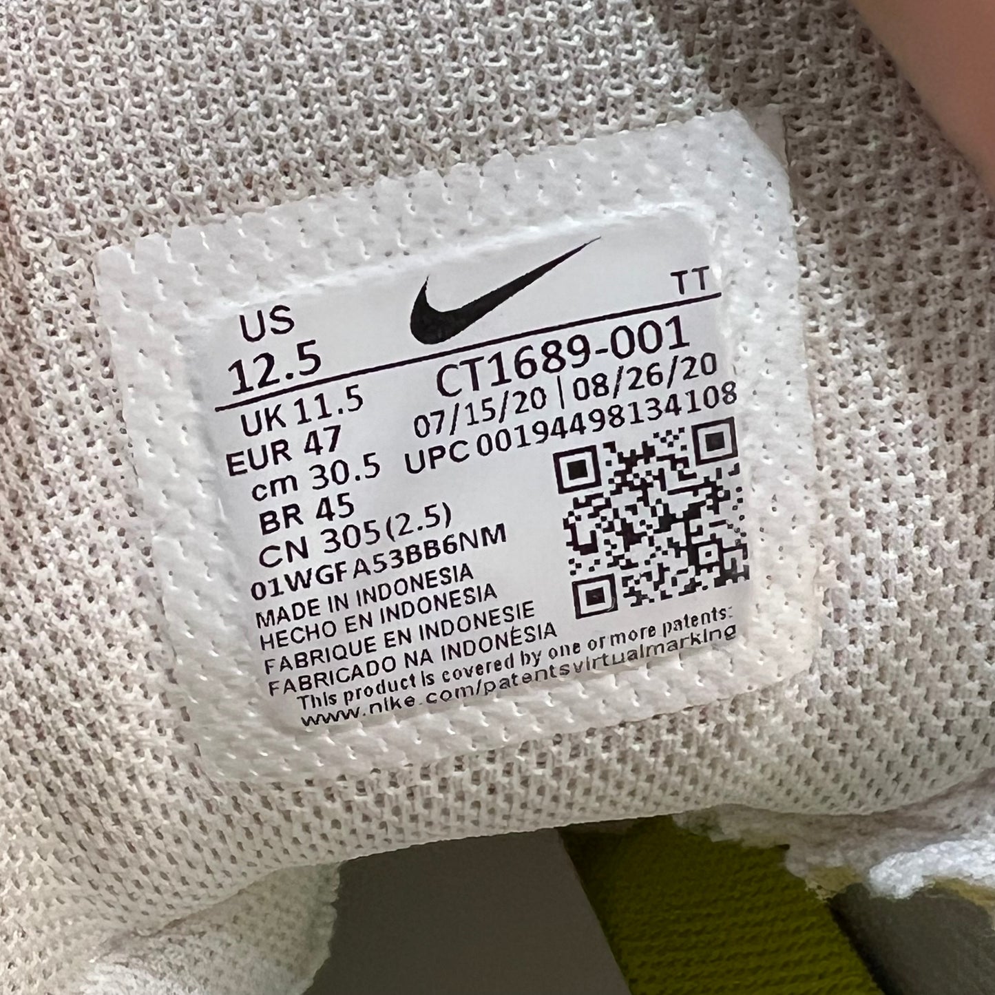 Nike Air Max 95 OG Neon (2020) Size 12.5 USED s18266
