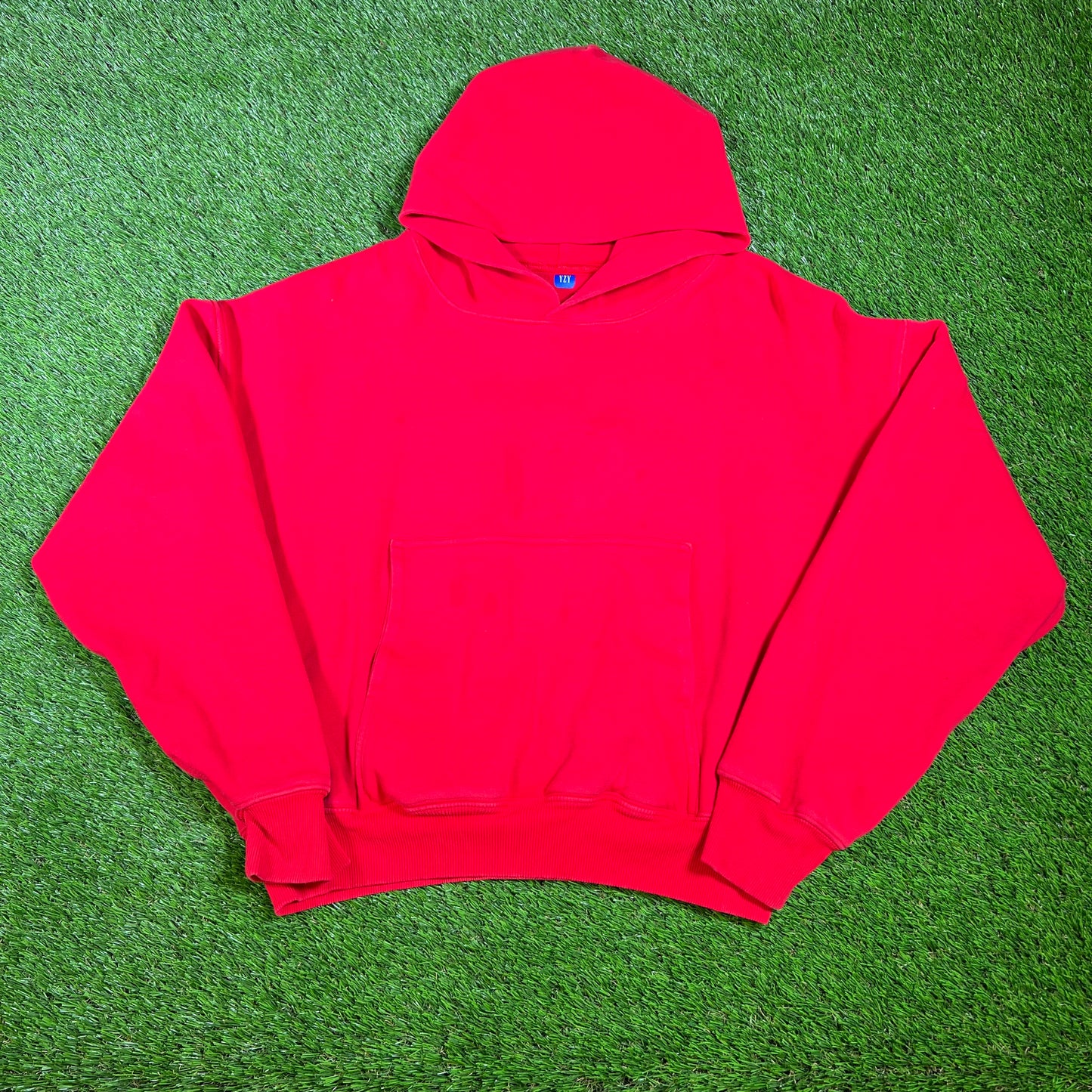 Yeezy Gap Double Layered Red Hoodie Size Medium USED x14348