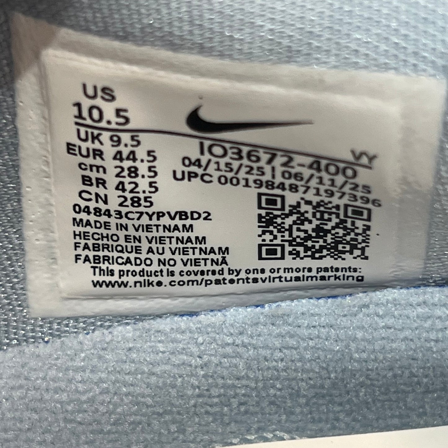 Nike Kobe 6 Protro Caitlin Clark Light Armory Blue (2025) Size 10.5 NEW s20847