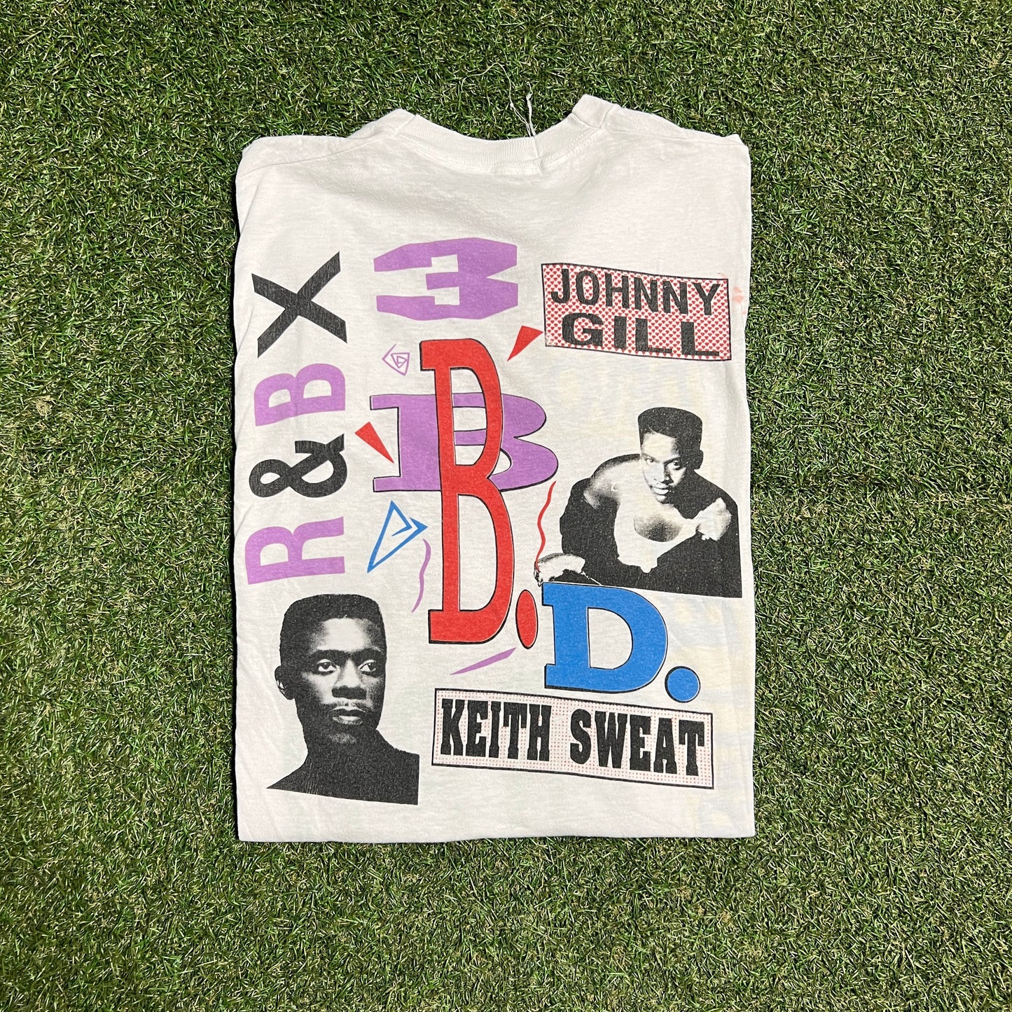 1990s Bell Biv Devoe "Do Me!" White Tee Size Medium USED v16082