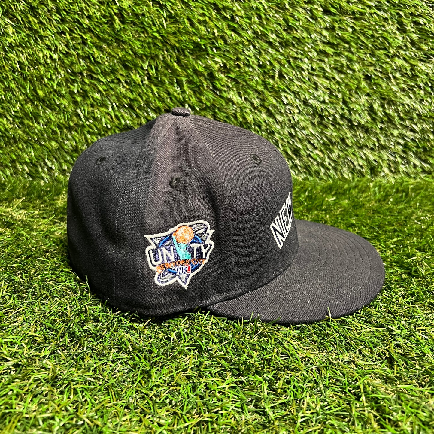 New Era Yankees Mets Unity Black Hat Size 7 1/2 USED v16016