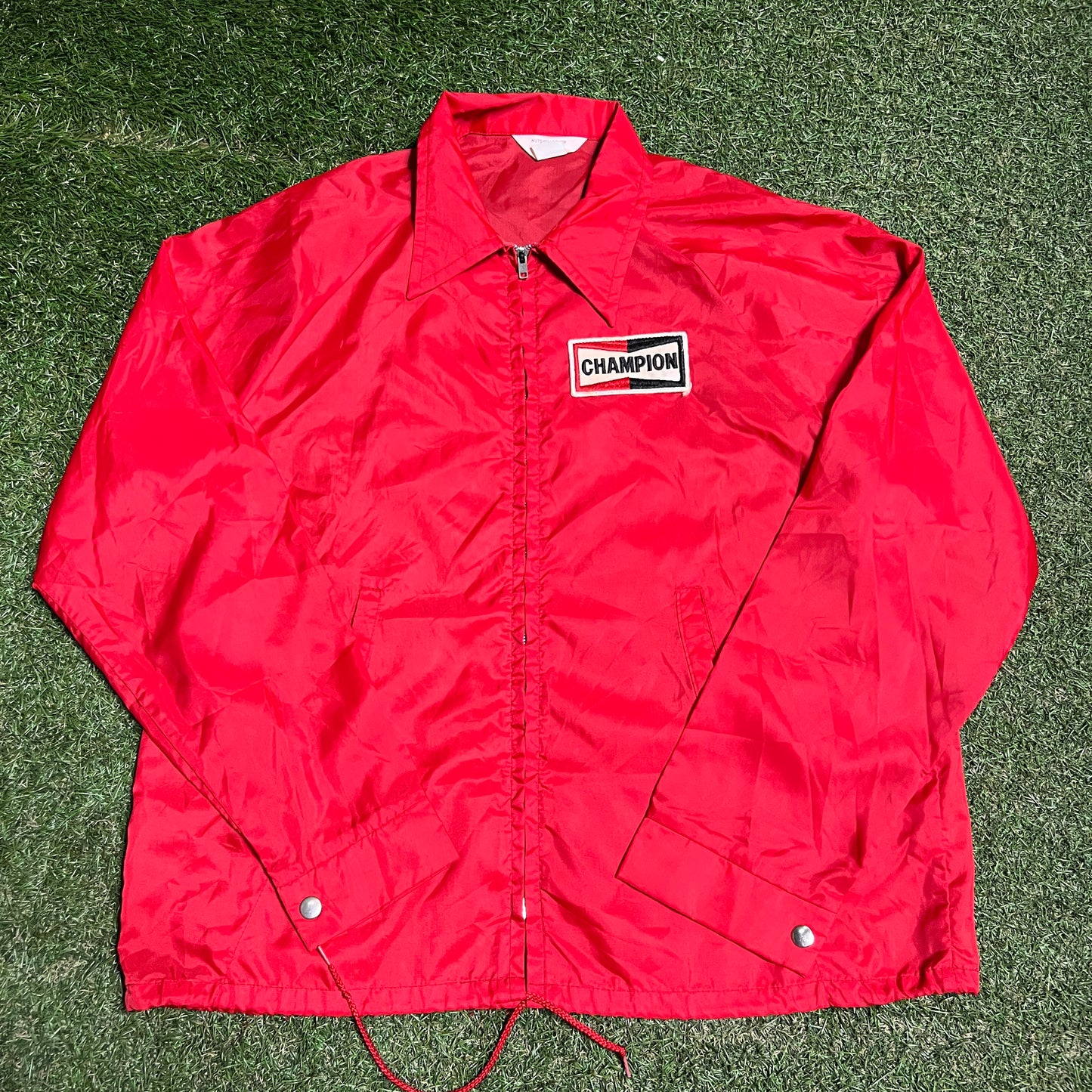 1970s Champions Coach Jacket Red Size Large USED v16093