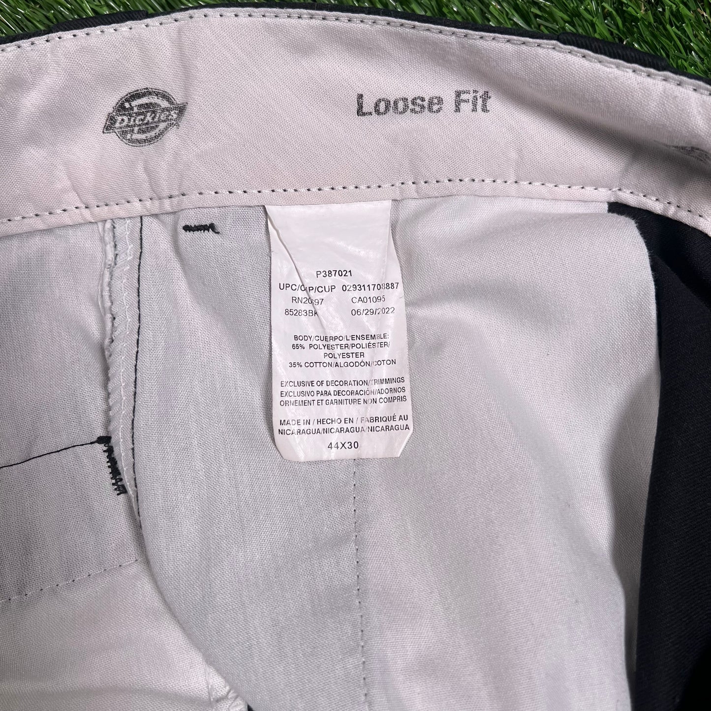 Dickies Straight Leg Black Pants Size 44x30 USED v18070