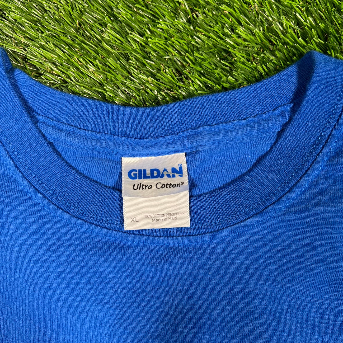 2012 New York Giants Blue Super Bowl Champions Tee Size XL USED v17495