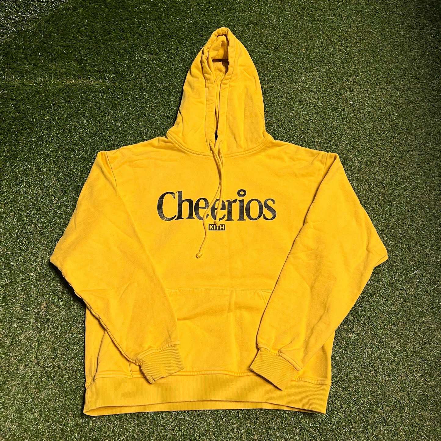 Kith Cheerios Yellow Hoodie Size Medium USED x14009