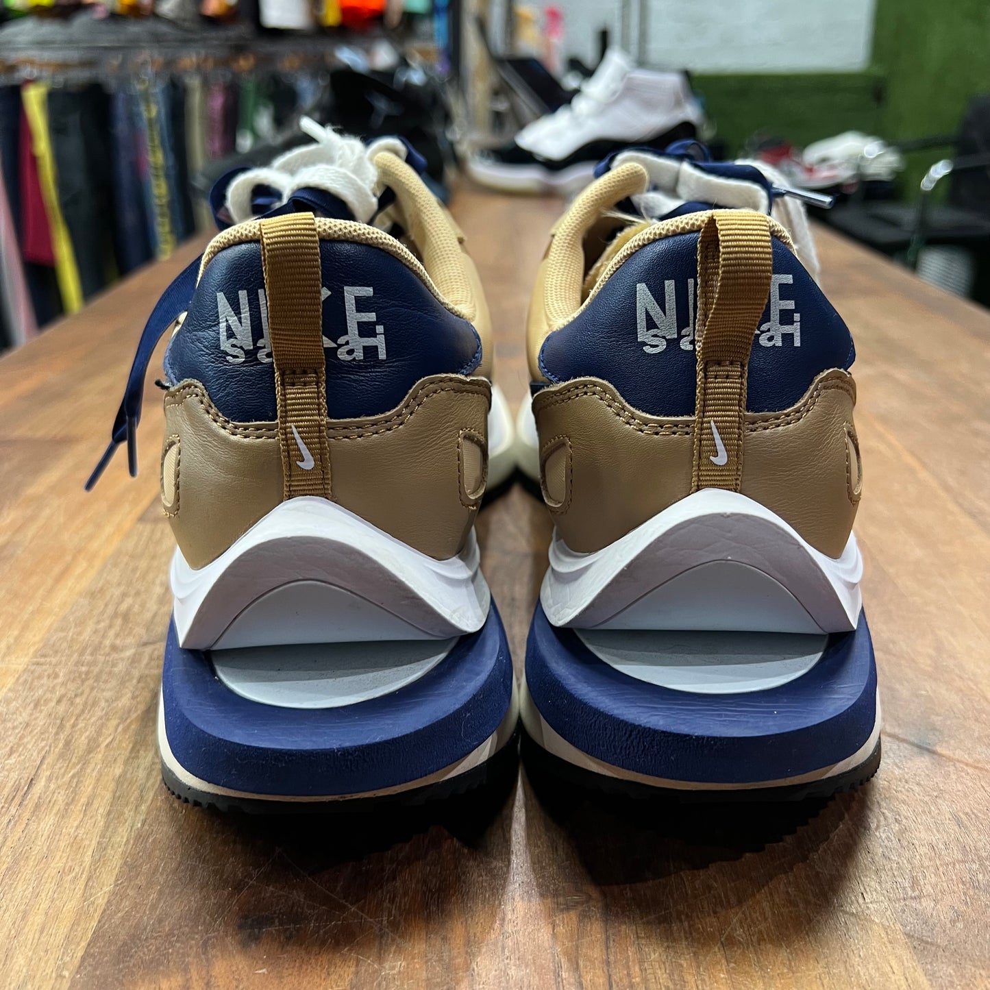 Nike Vaporwaffle Sacai Sesame Blue Void Size 11 USED S17216