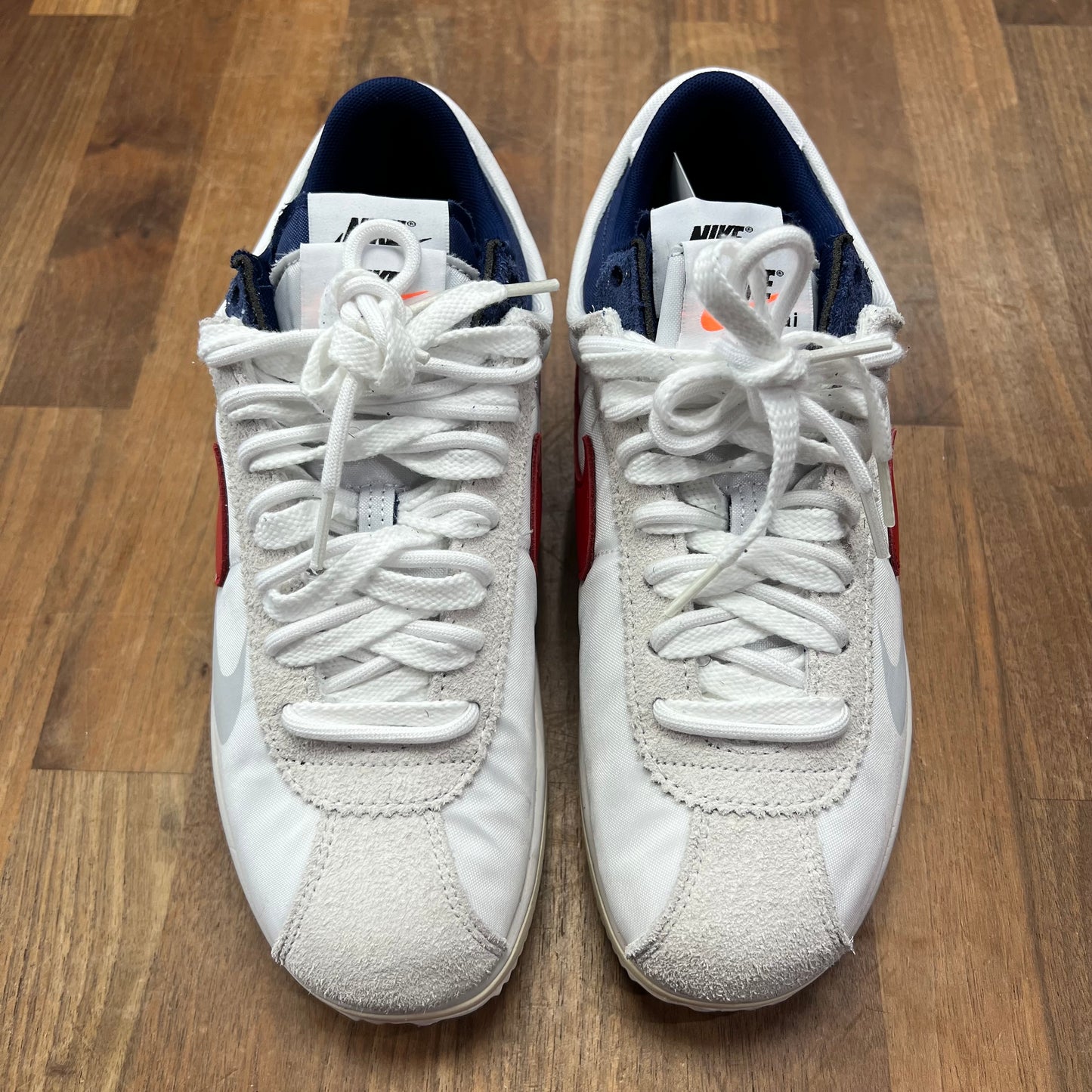Nike Zoom Cortez SP Sacai White University Red Blue Size 9 USED S17128