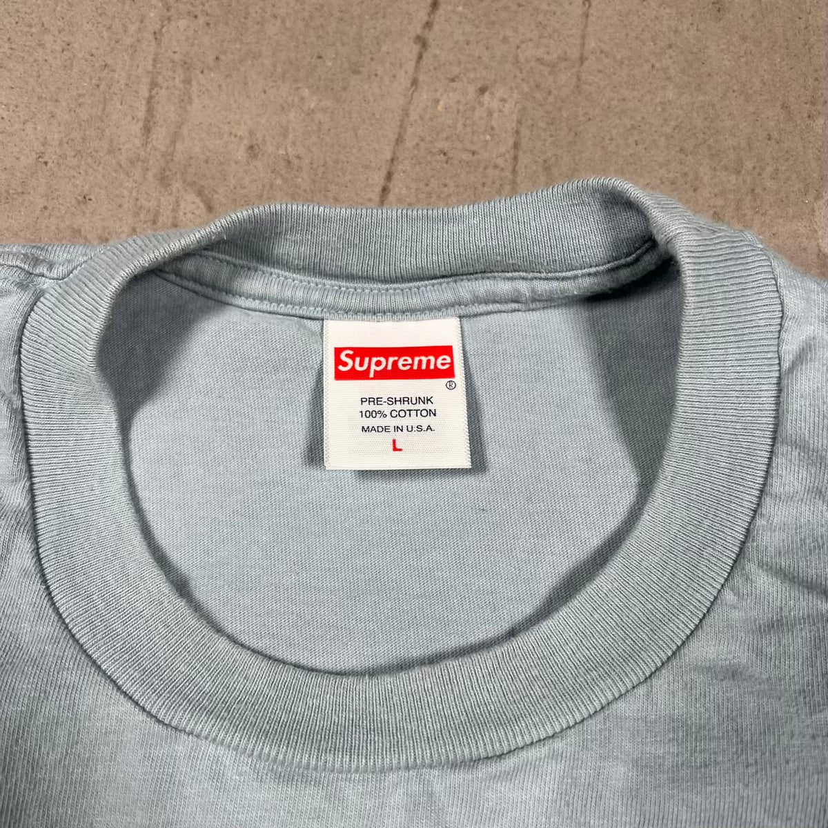 Supreme Joi De Vivre Tree Dusty Blue Tee (2022) Size Large USED x18987